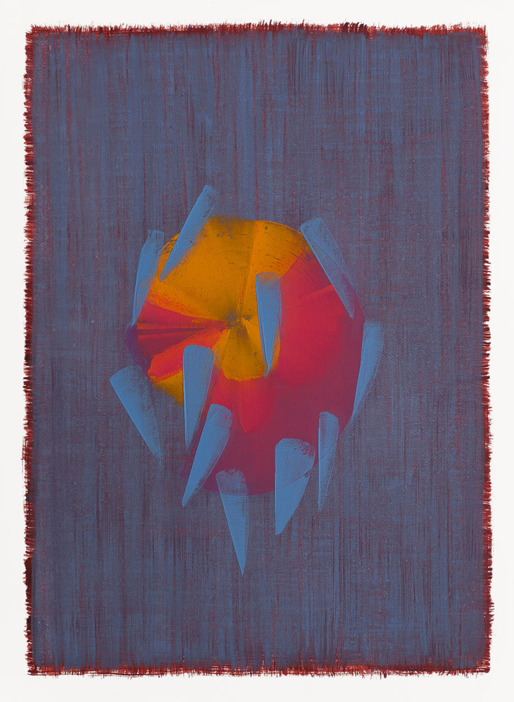 COLORBLOTS 3 oil on paper, 30 by 22 inches, 2013,HERMANN LEDERLE