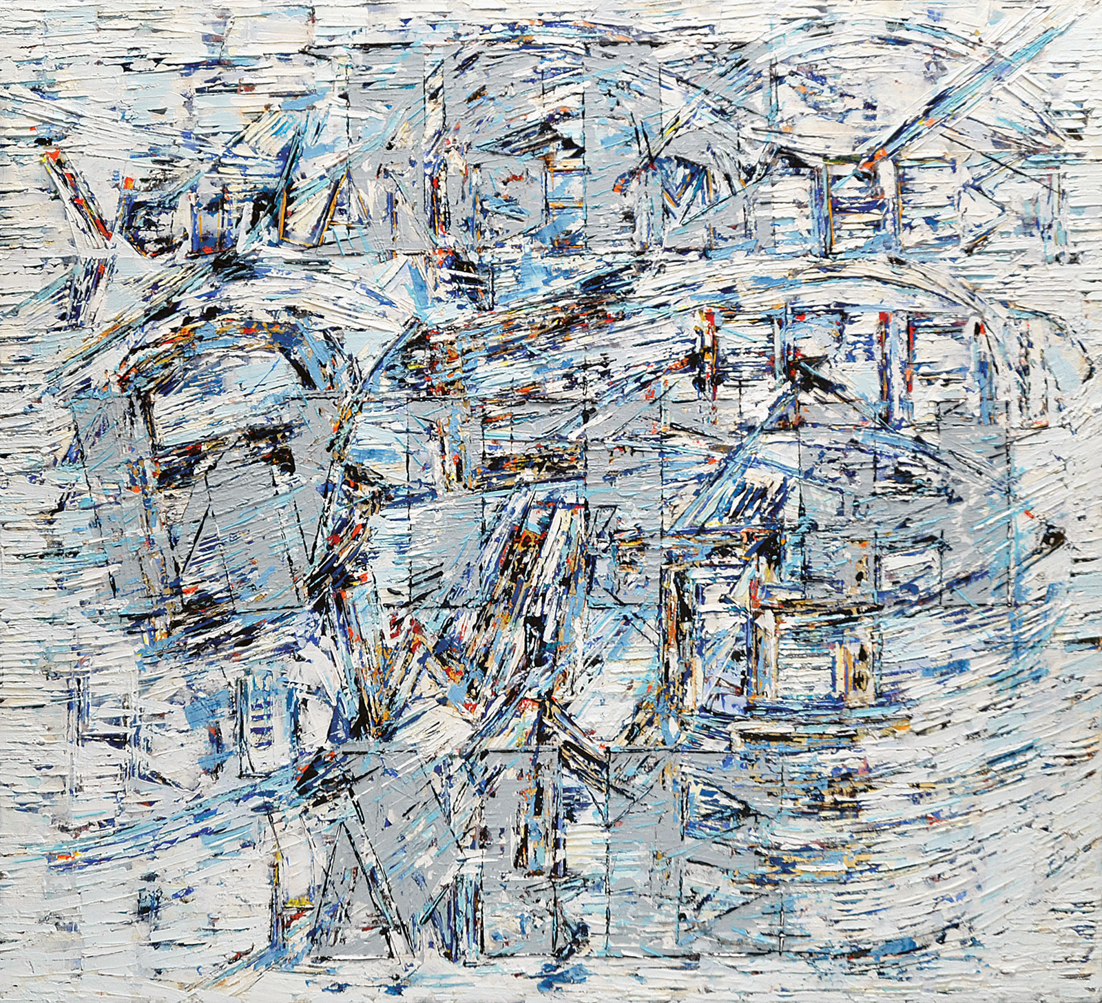 BE WITH ME oil on canvas, 60 by 66 inches, 2007,HERMANN LEDERLE