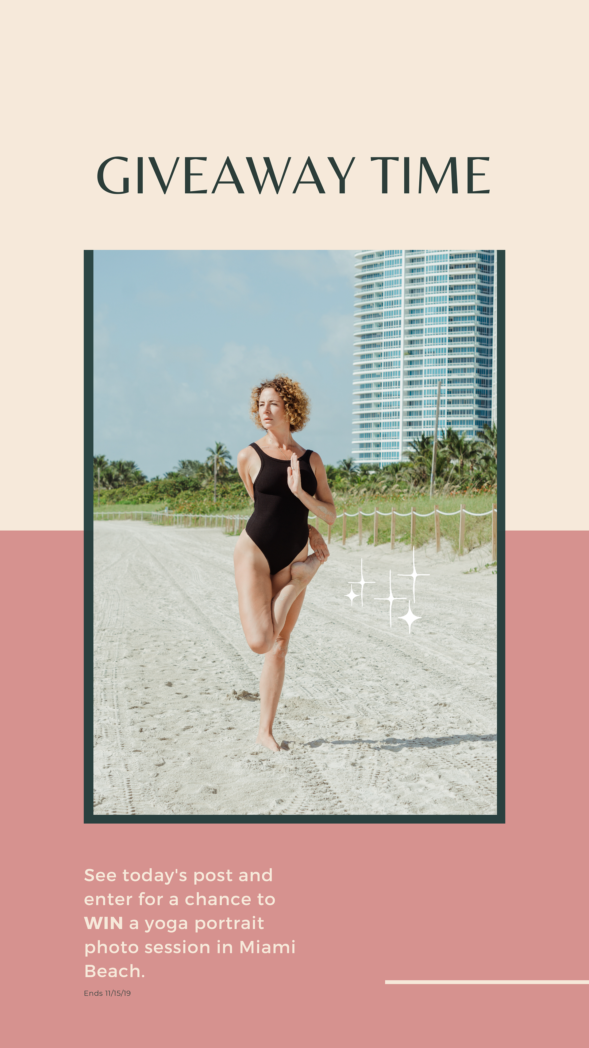 Andrea Flores - Yoga Wellness Promotional Giveaway Instagram Story Template Design