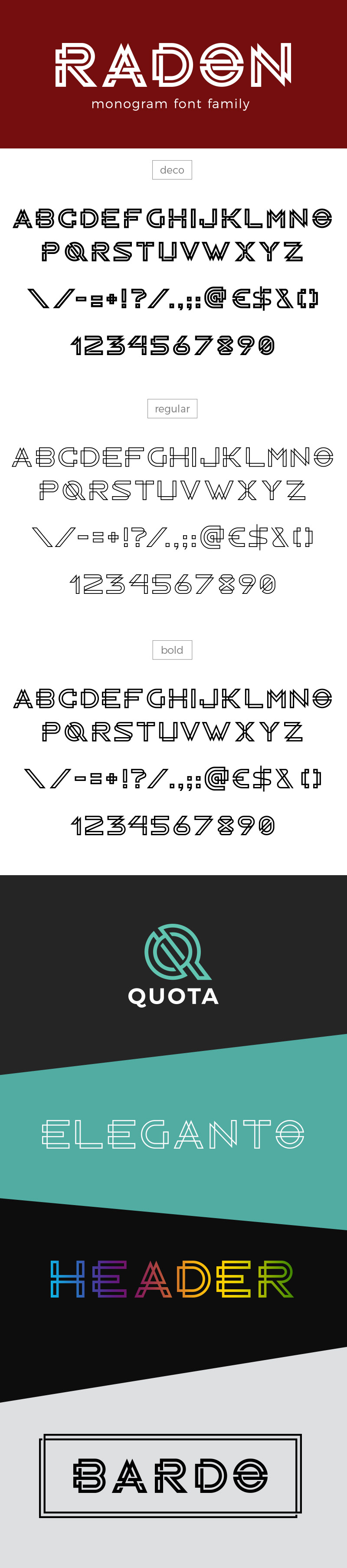 Sentavio - RADON monogram logo FONT