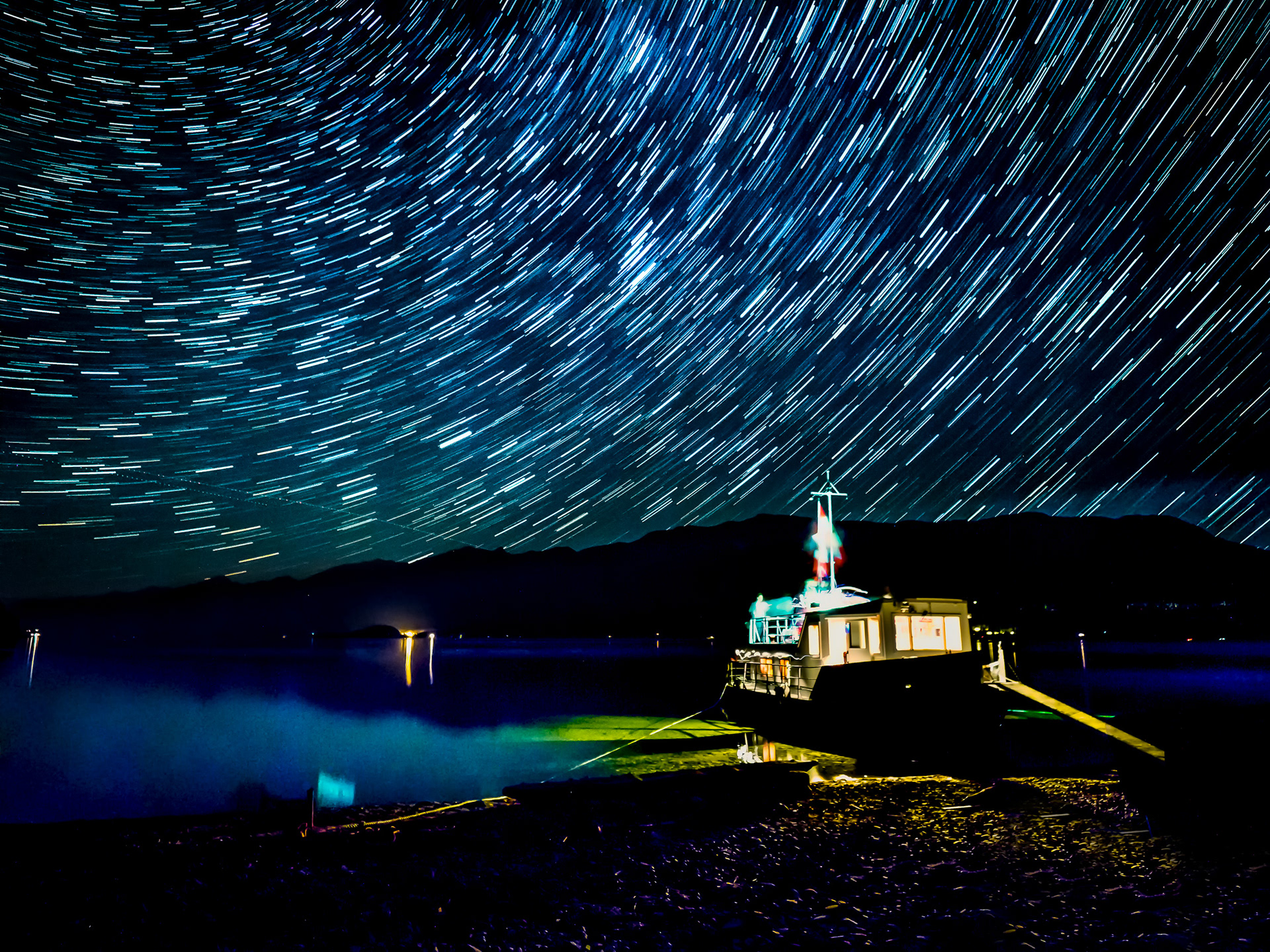 Star trails and Candide