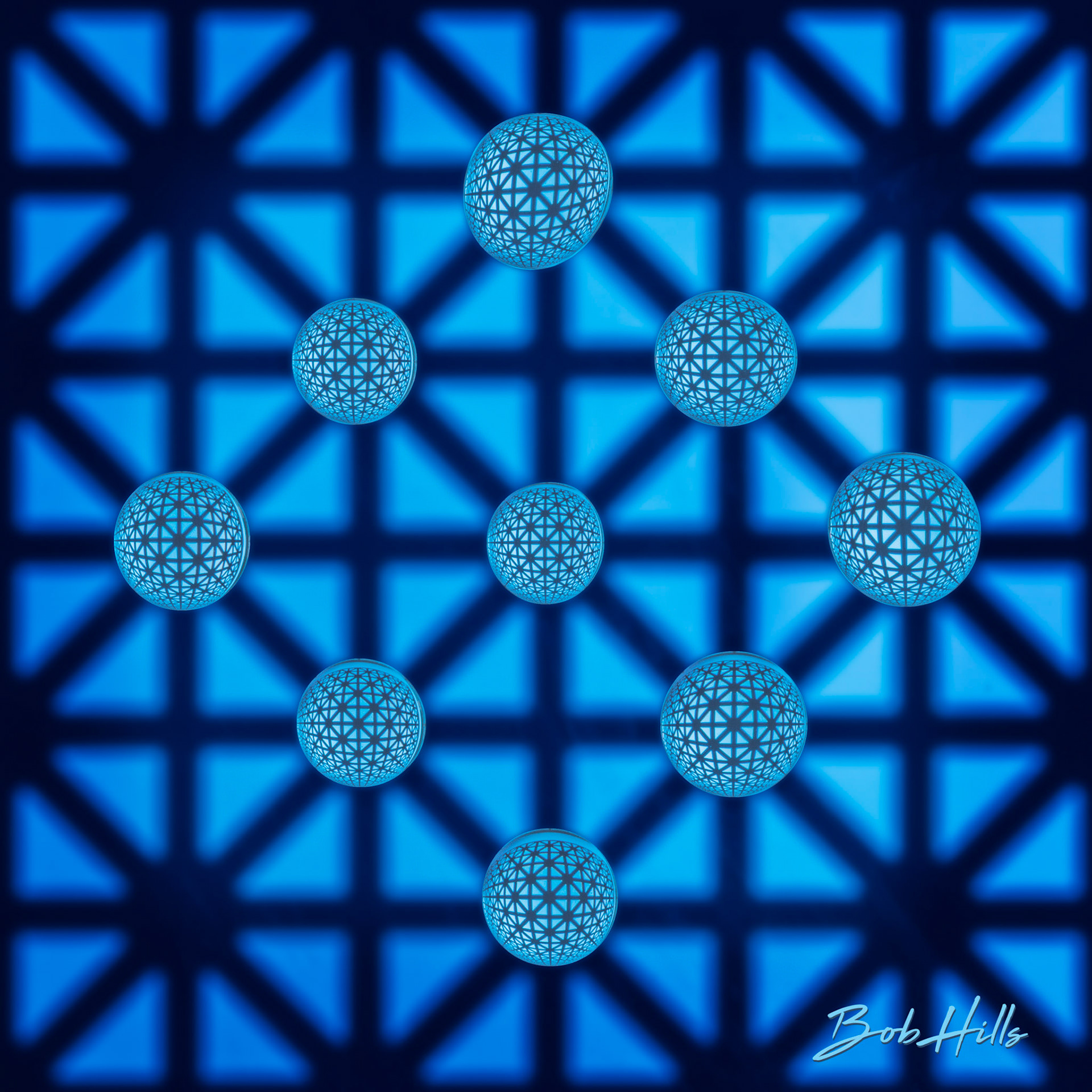 Grid with Diamond Droplet Formation