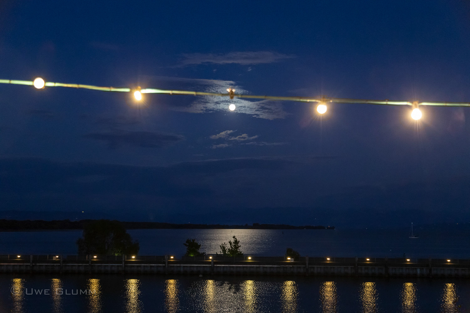 Line of lights. Friedrichshafen, Germany. June 2016.