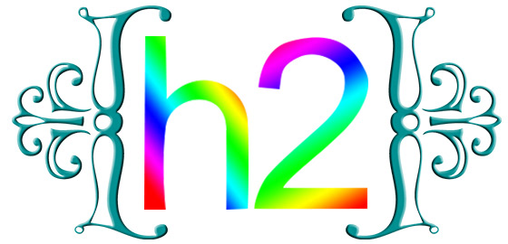 web h2 tag inset in iconic brackets for typeface illustration