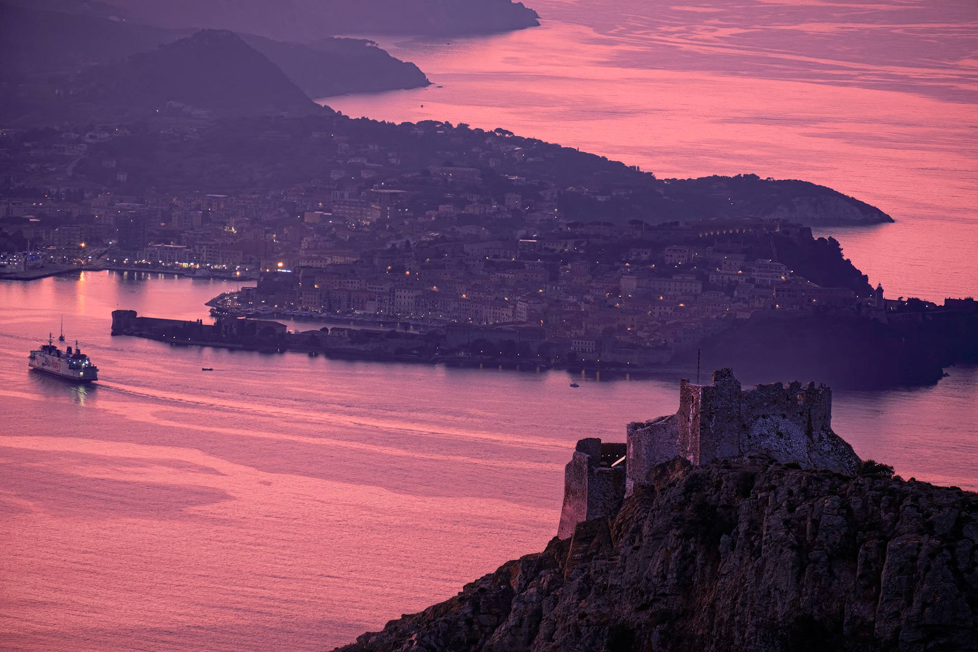 Sunset over Portoferraio