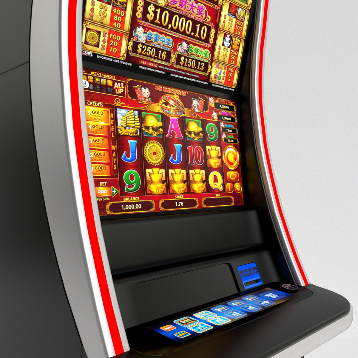 Slot machine 3d model cinema 4d