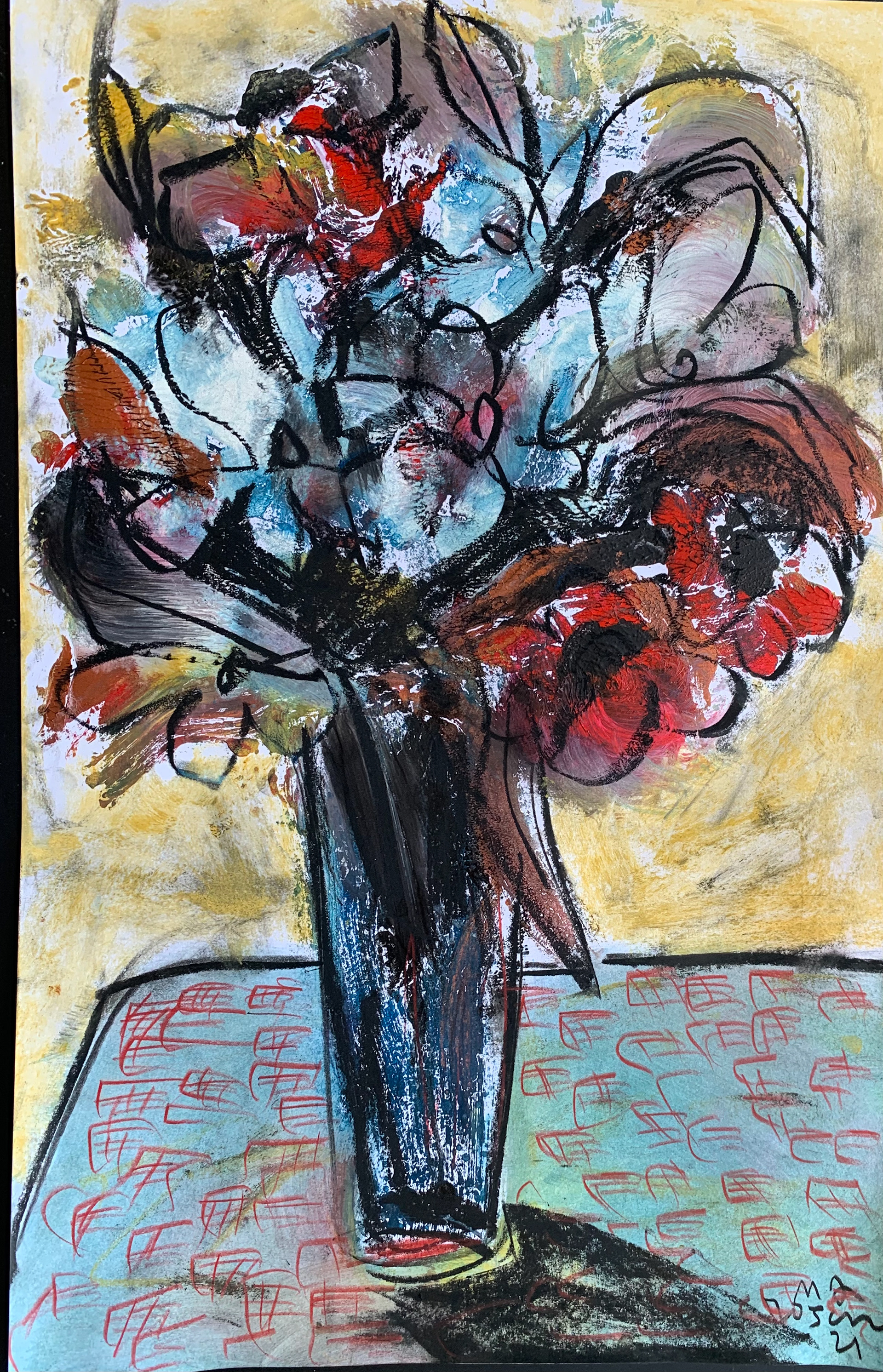 35 / Vase, flowers, table / 11 x 17 / $275