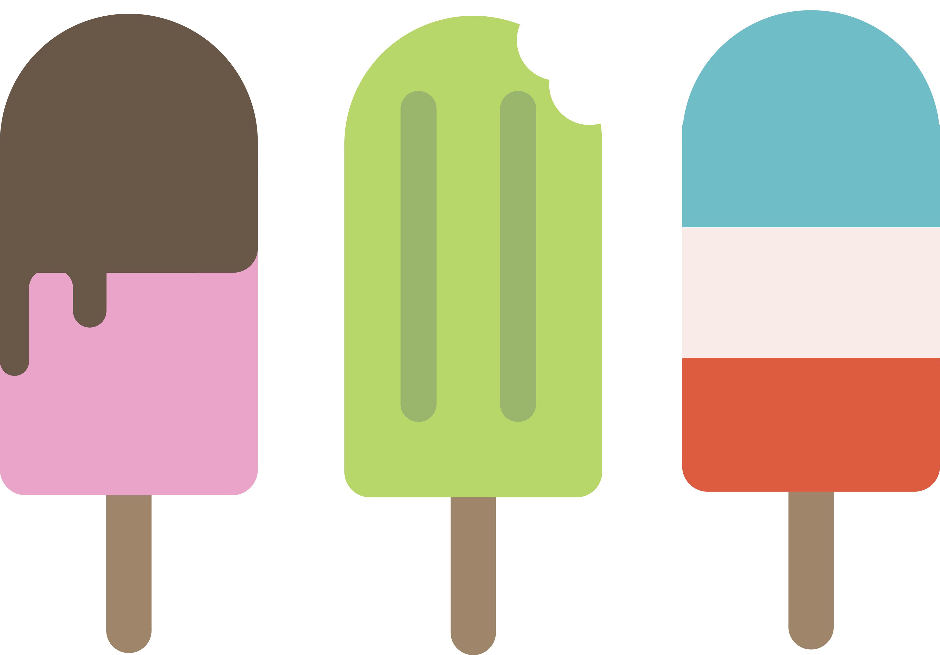Popsicle Vector Illustrations.