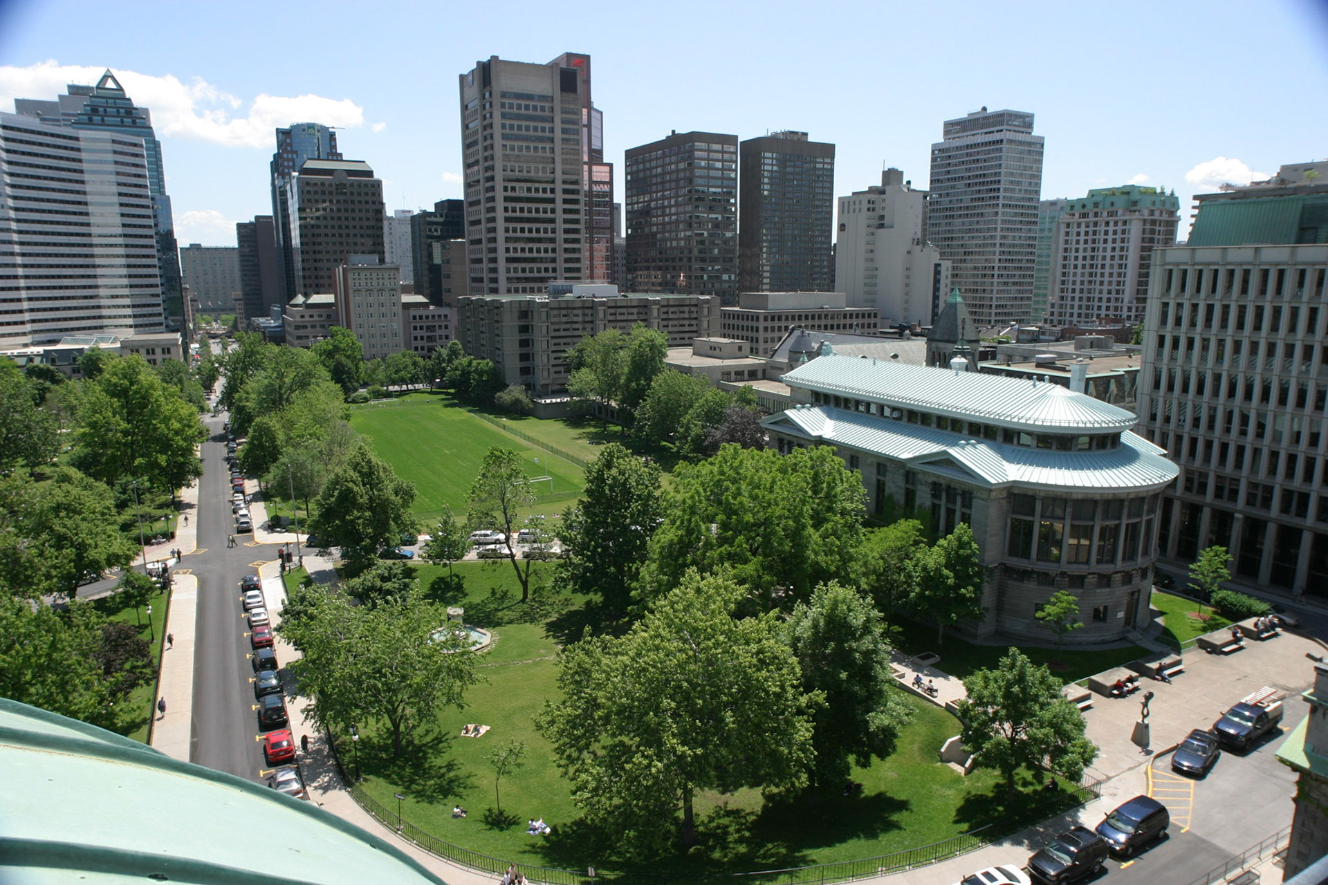 The view from the cupola of the Arts building, June 2003.