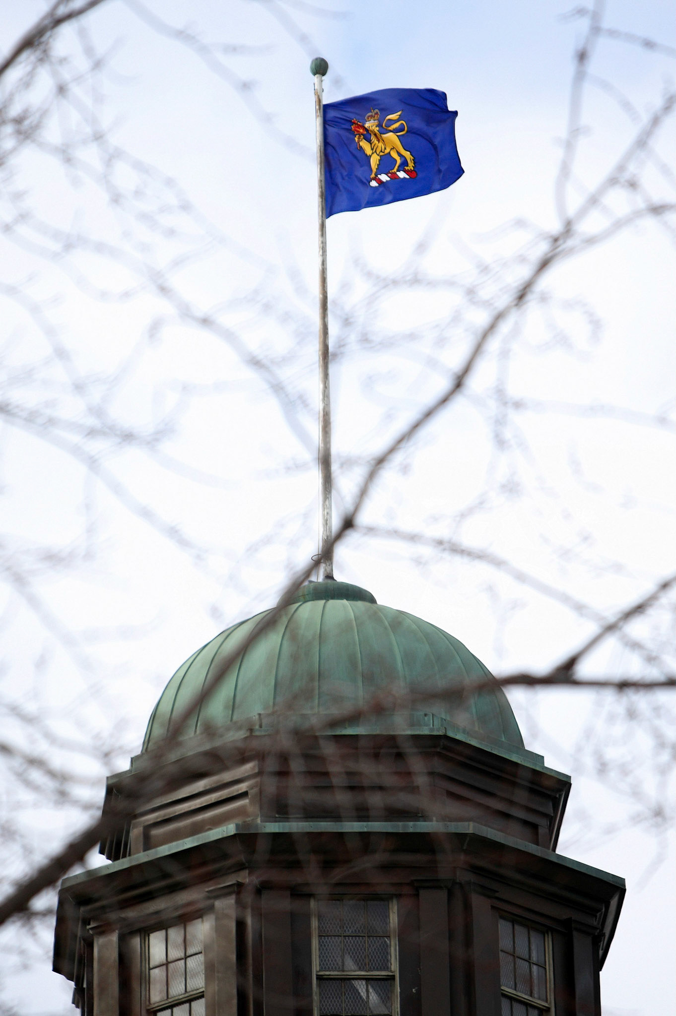 The Governor General's flag, flown only while the GG is visiting the campus. February 2010.