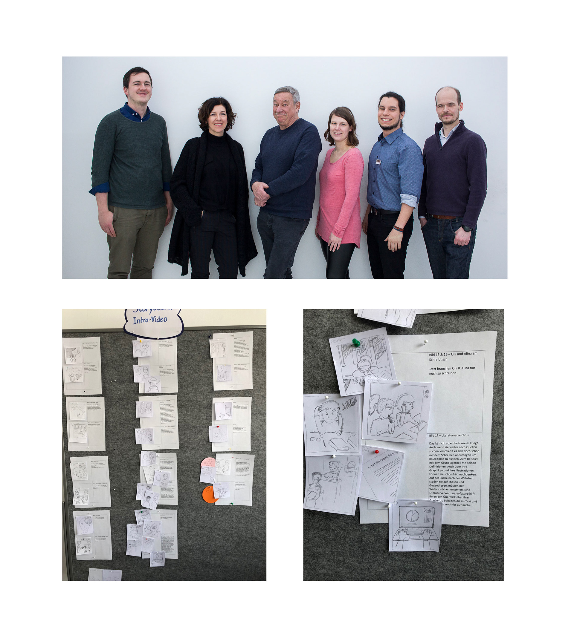 Team "Bridge the Gap" und Storyboard