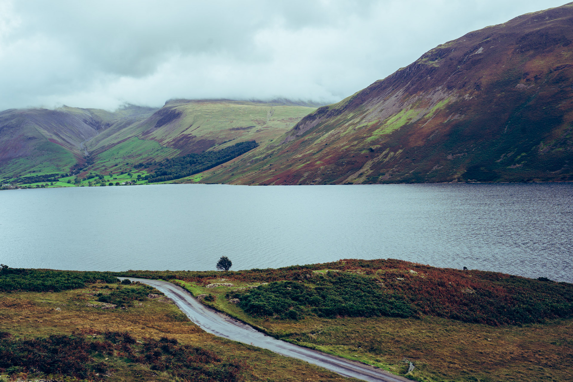 A beautiful landscape shot of Wastwater in the Lake District, England, UK