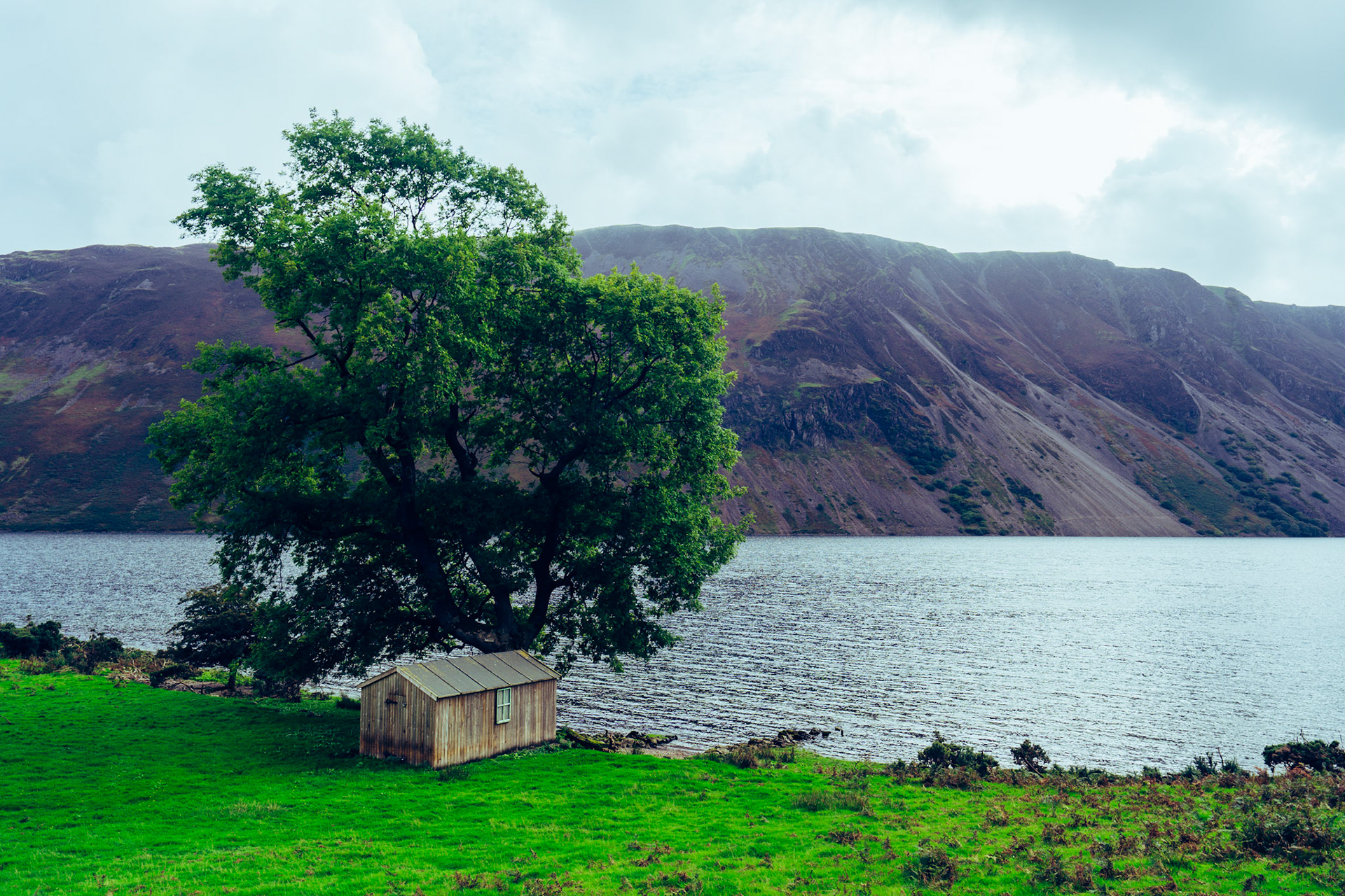 A beautiful landscape shot of Wastwater in the Lake District, England, UK
