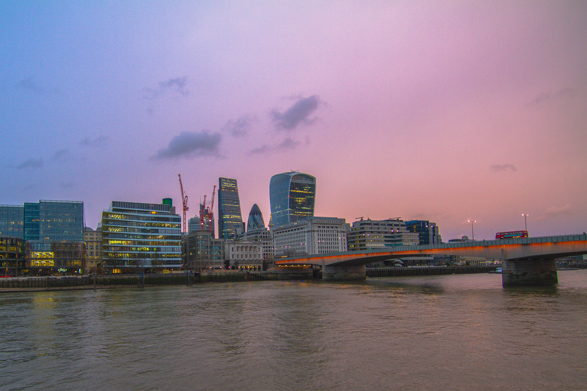 London during the evening