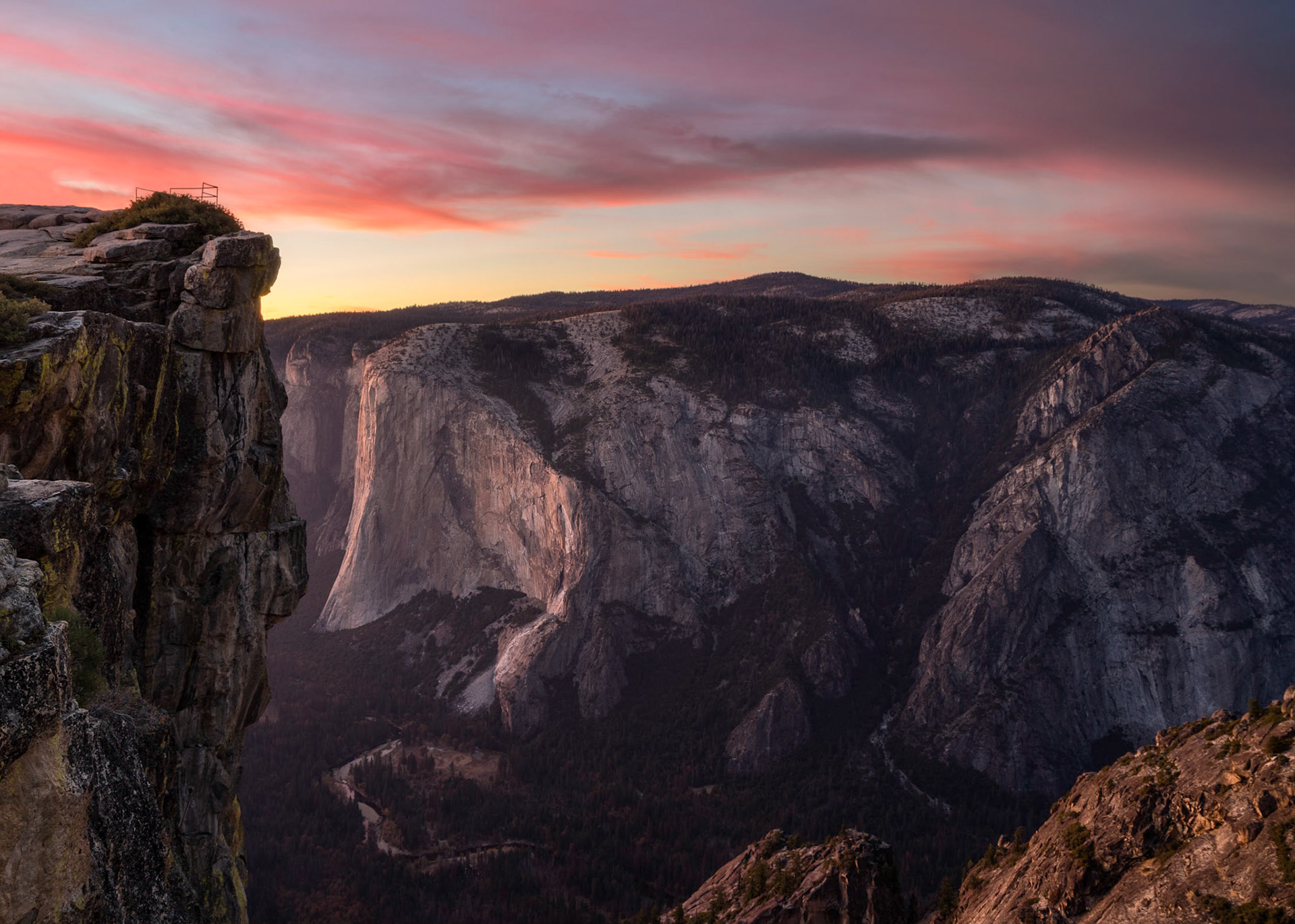 Sunset in Yosemite National Park.