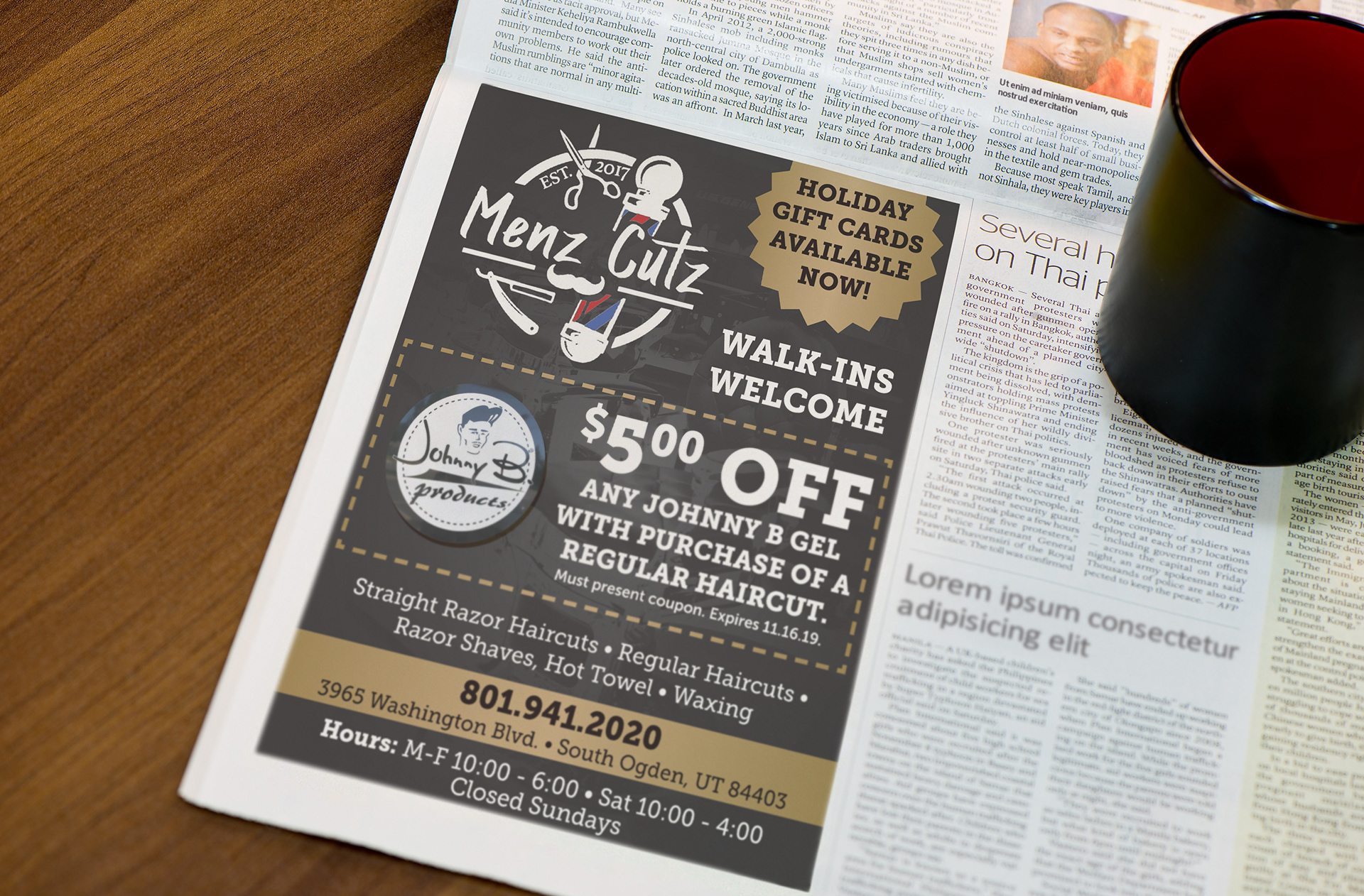 Menz Cutz - Coupon