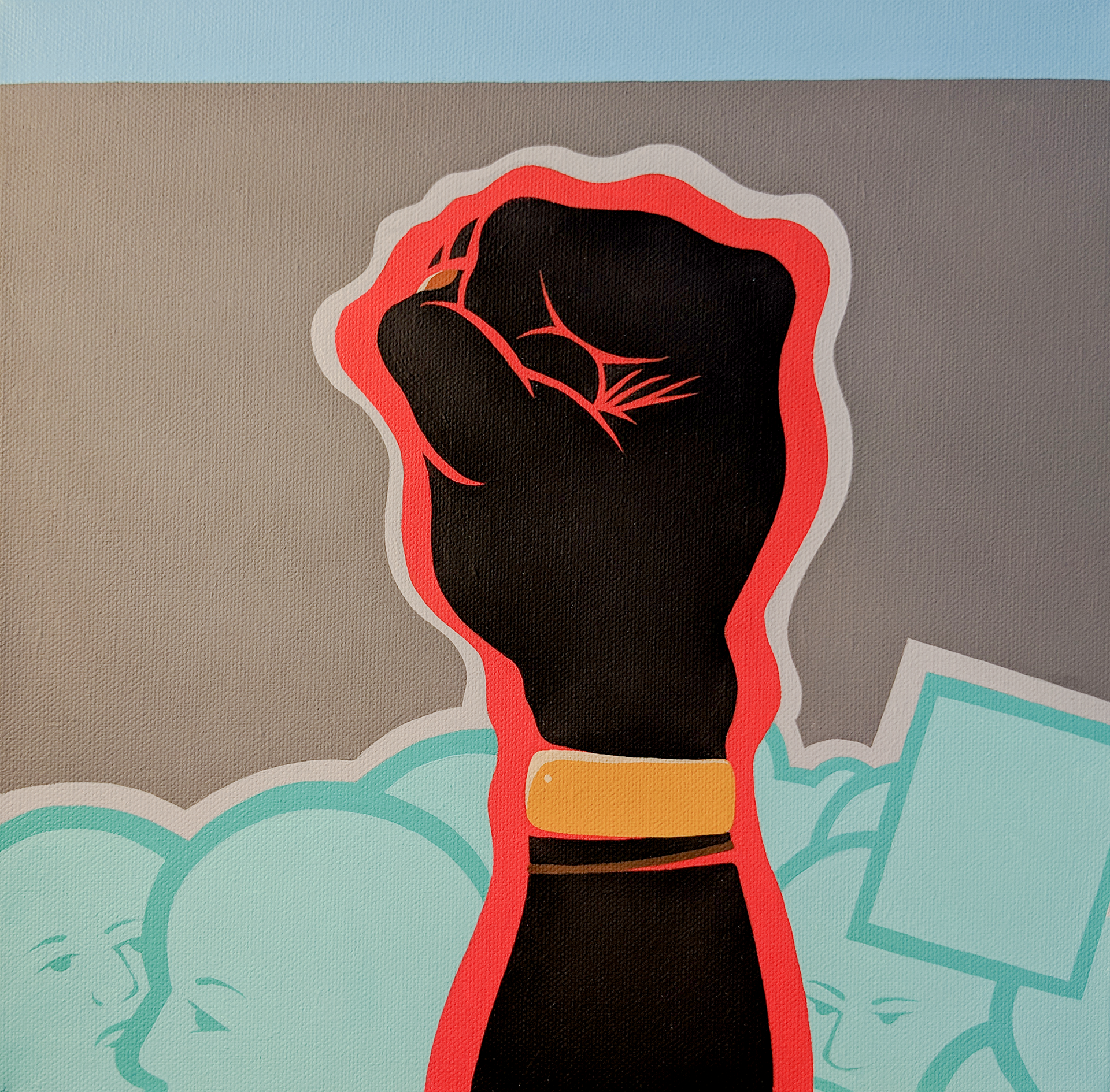 Pride, Acrylic Gouache on Canvas 12 x 12