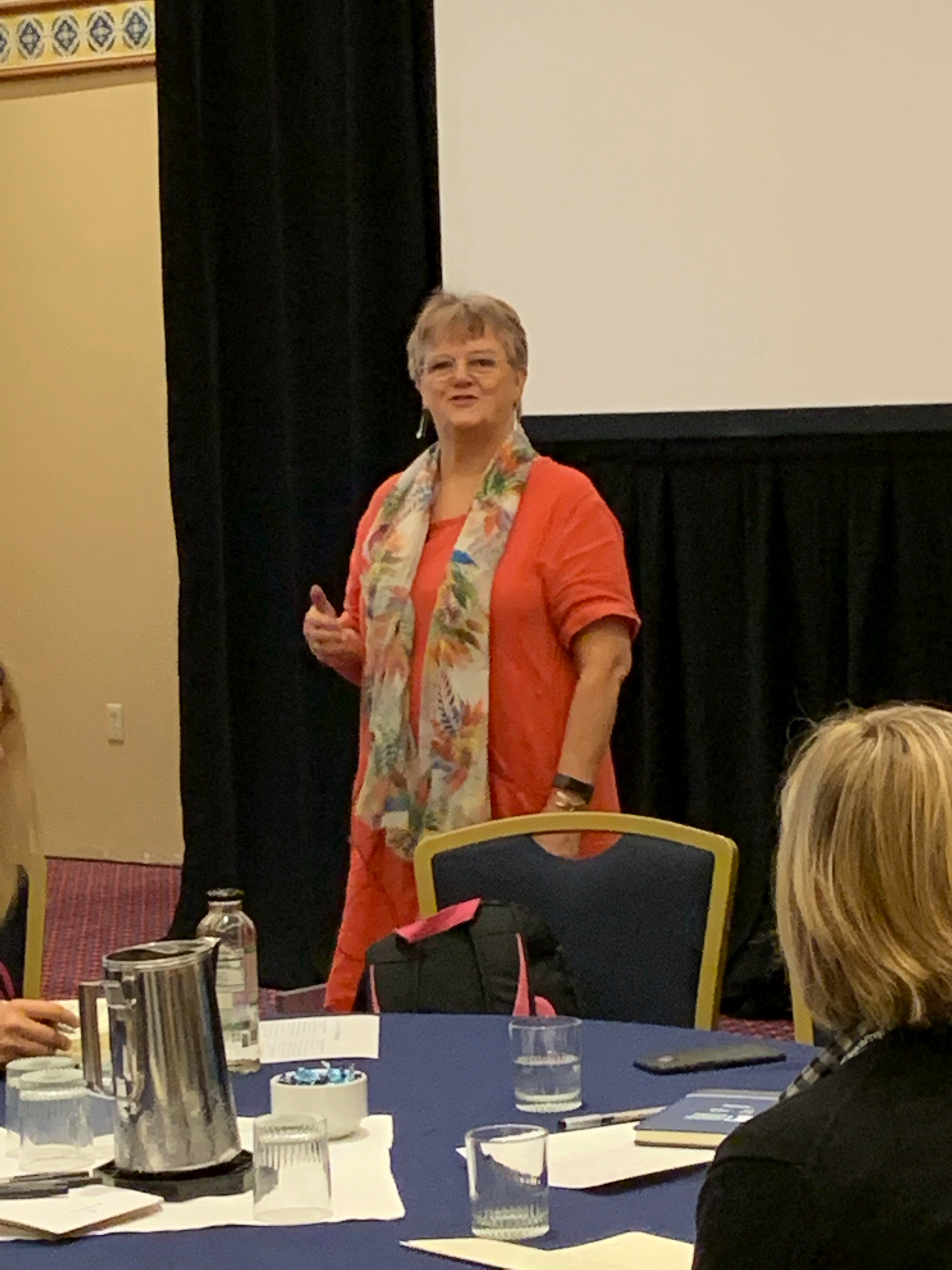 Anne leading "Gathering: Making Room for Wisdom" at the Learning Leaders Summit kickoff
