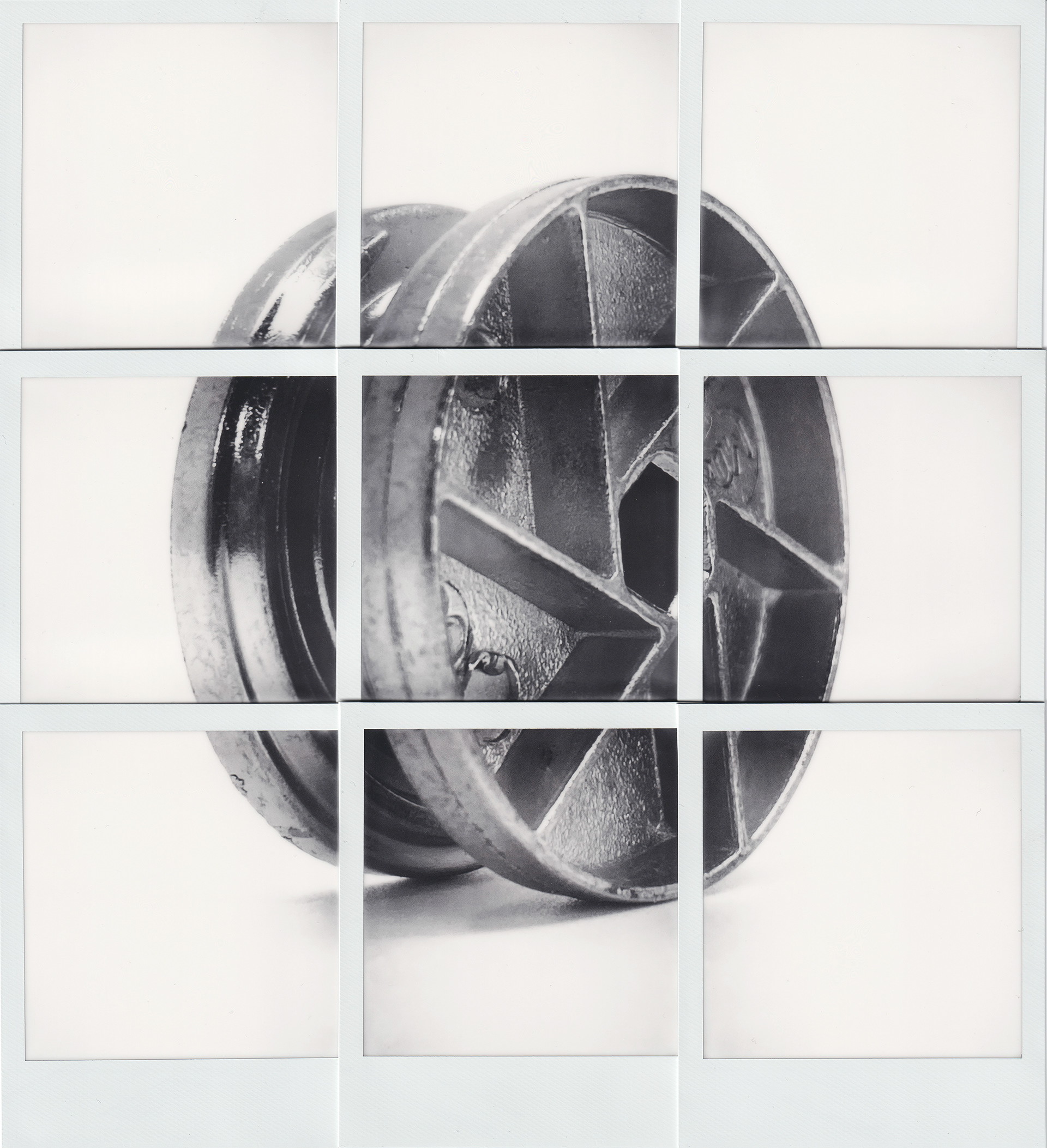 MALM wheel lock 9 photos 5x life size, 10" x 11"