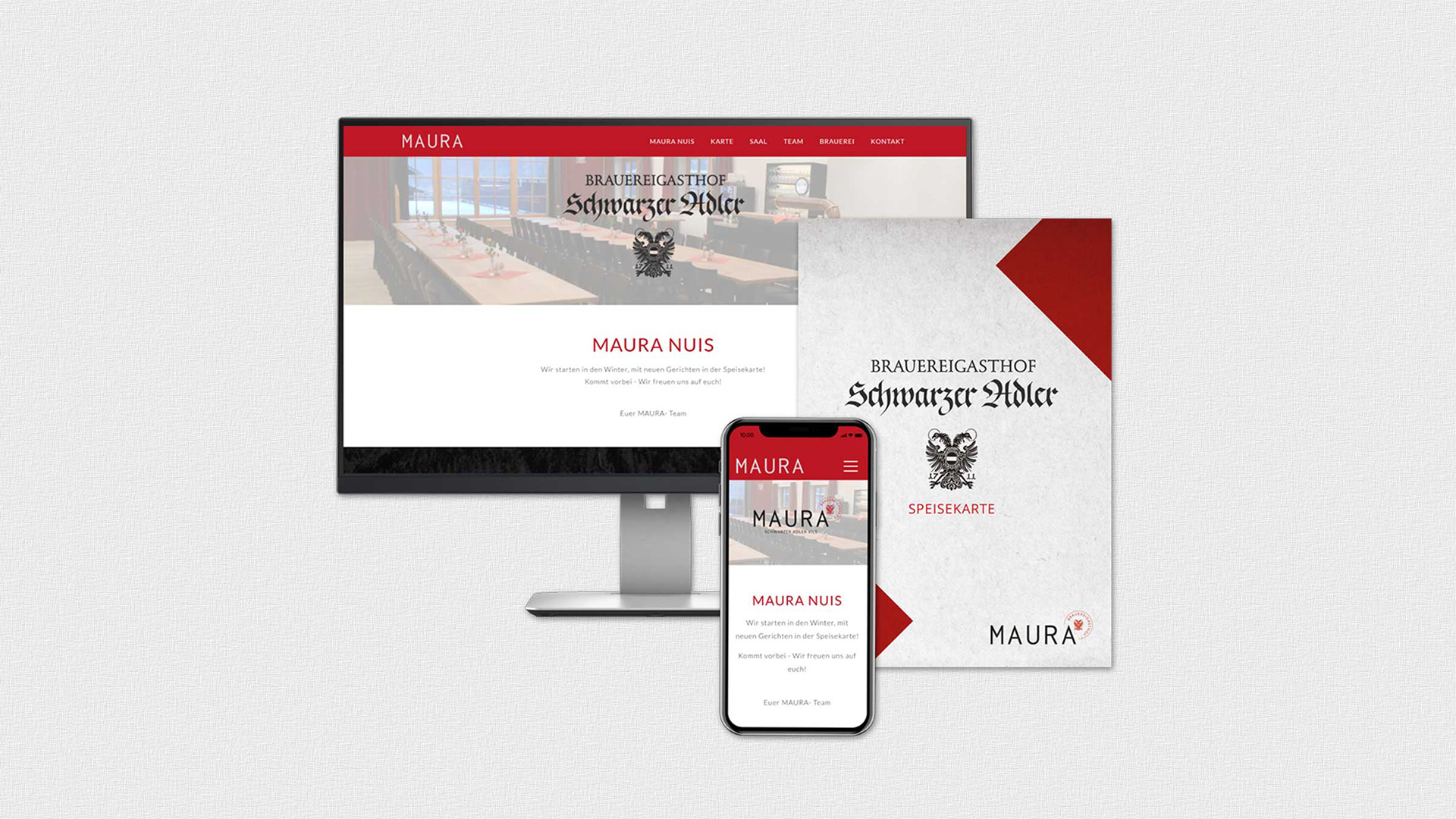 Maura Web-Konzept und Branding