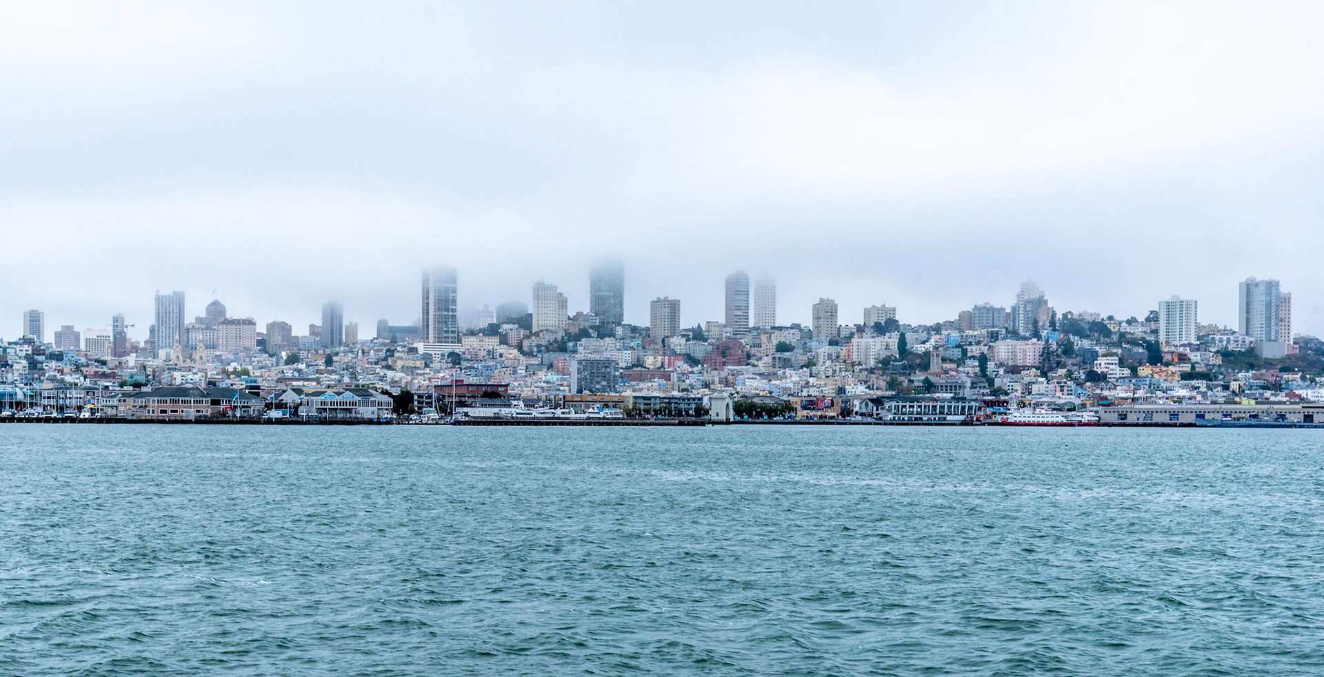 Early morning mist over San Fransisco, California