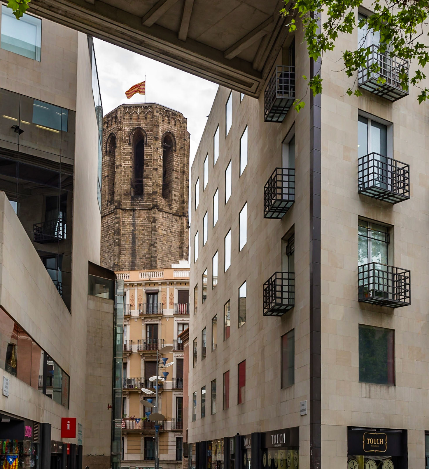 The old merging seamlessly with new architecture in Barcelona
