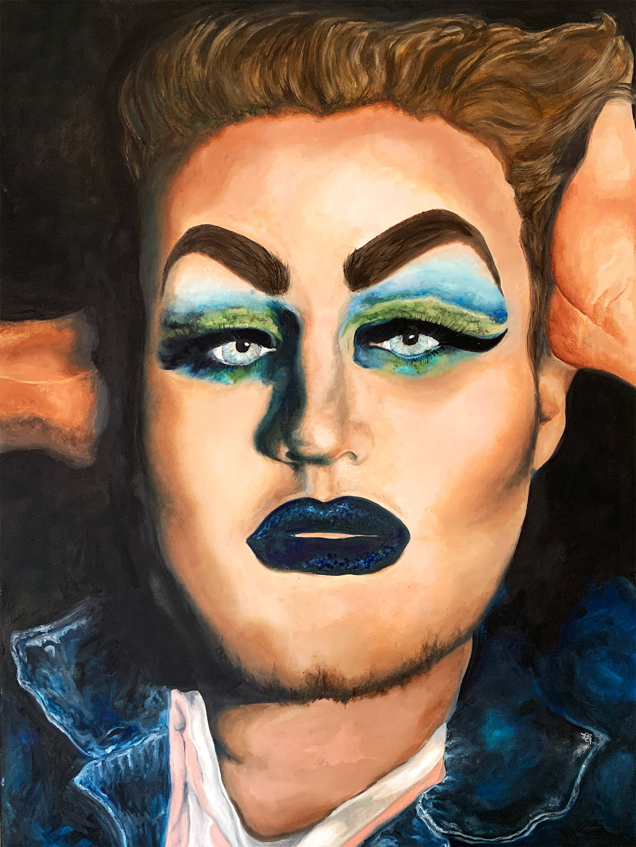 "Ryan" -- For the Love of Drag series, oil on canvas