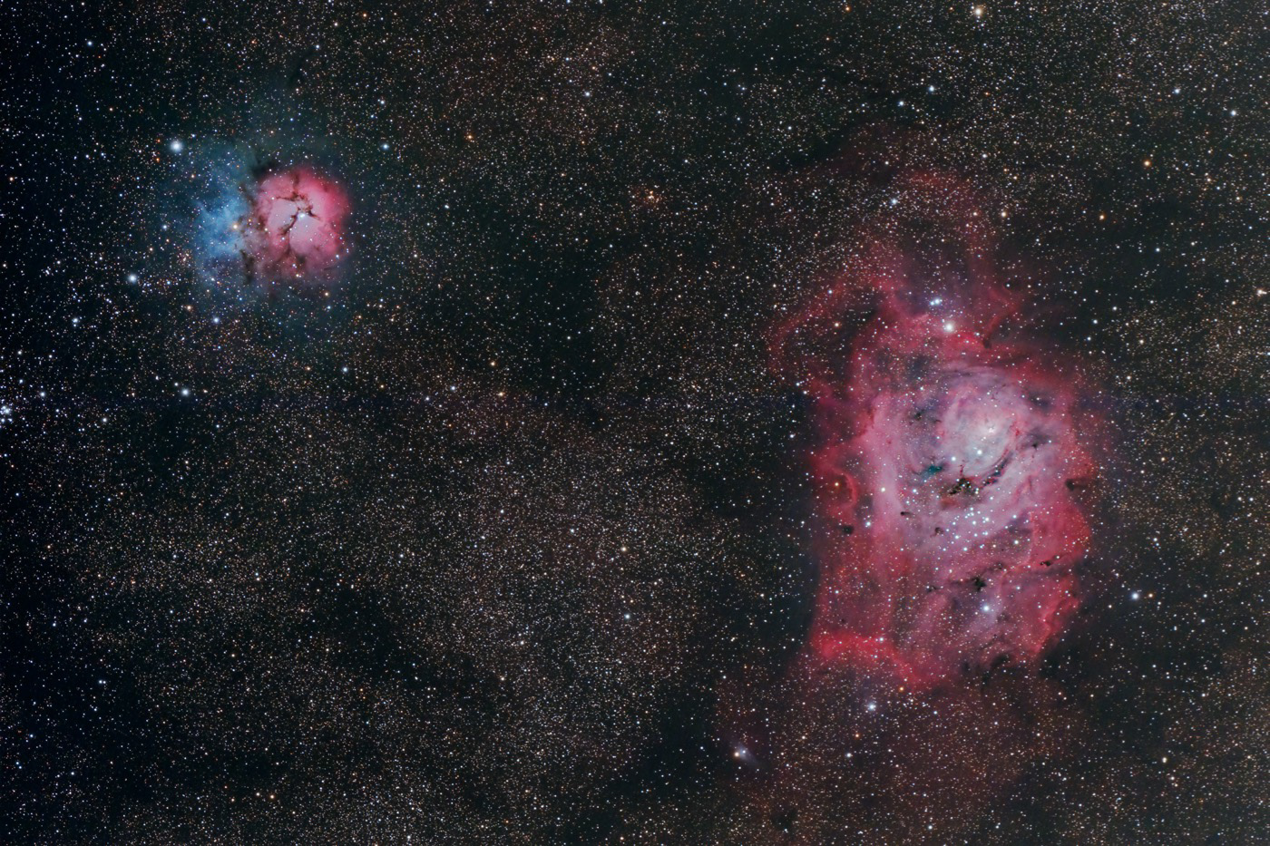 Trifid and Legoon Nebula