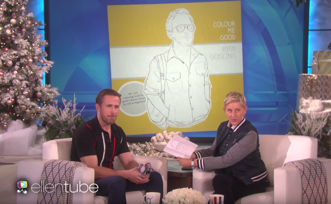 Ryan Gosling and Colour Me Good Ryan Gosling on the Ellen show.