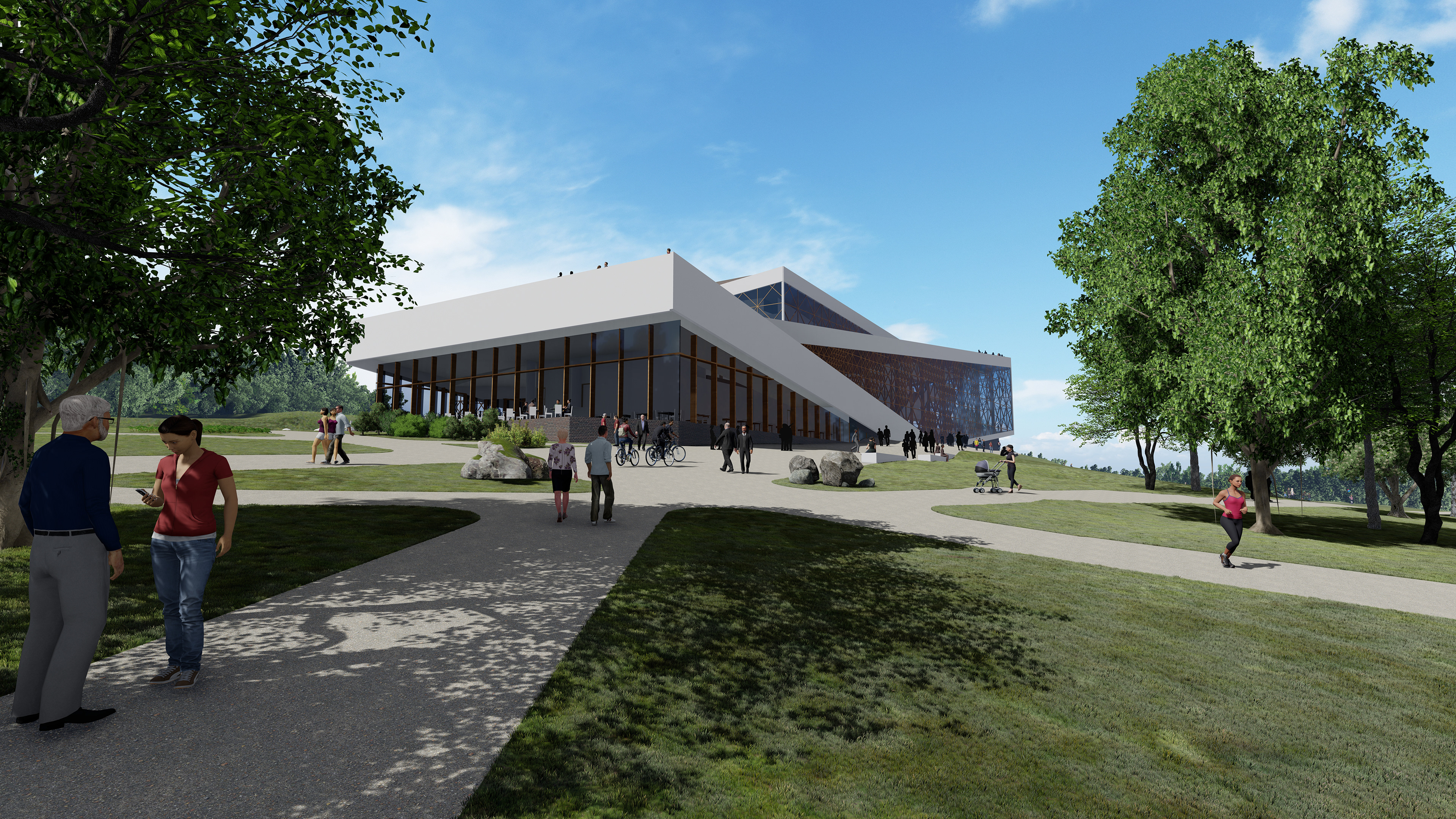 National Concert Hall approaching from North-East