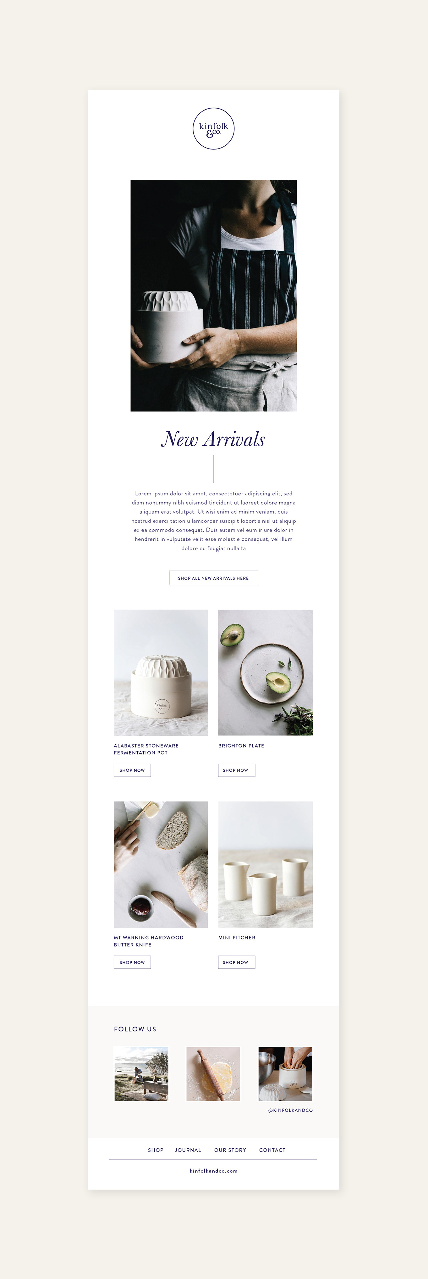 Brand refesh and Graphic Design of Digital Marketing Assets for Kinfolk & Co.