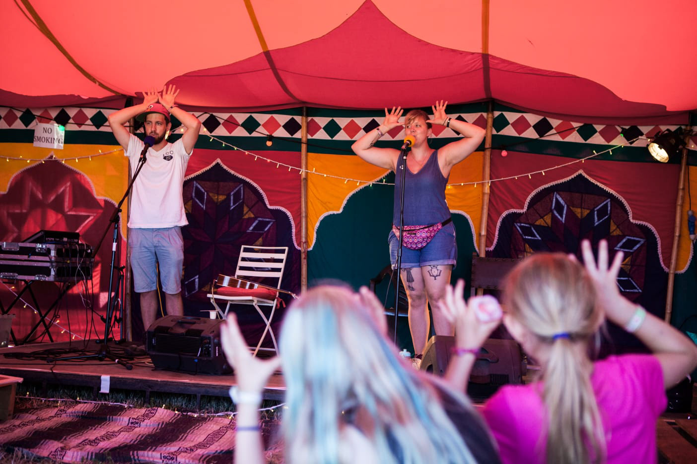 Music/Storytelling collaboration with theatre-maker Steph Kempson at Valley Fest. (Photo by Adam Fung)