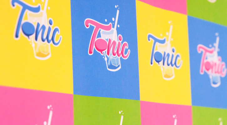 Eye-catching graphics for Tonic Events poster.