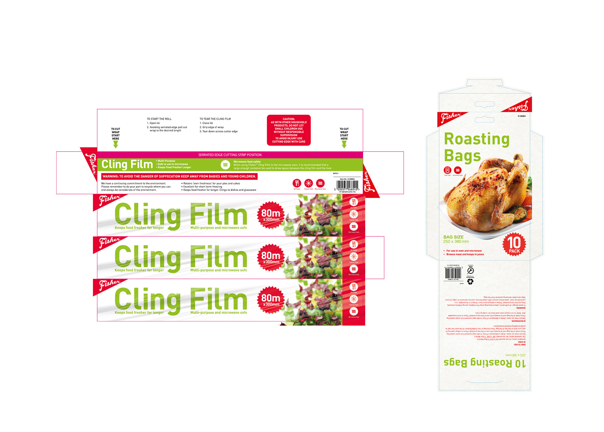 Fisher Cling Film & Roasting Bag