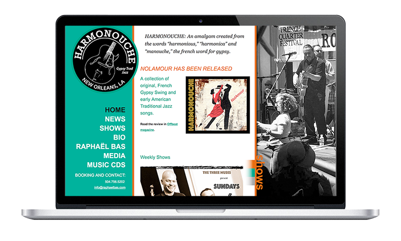 Harmonouche Website Design