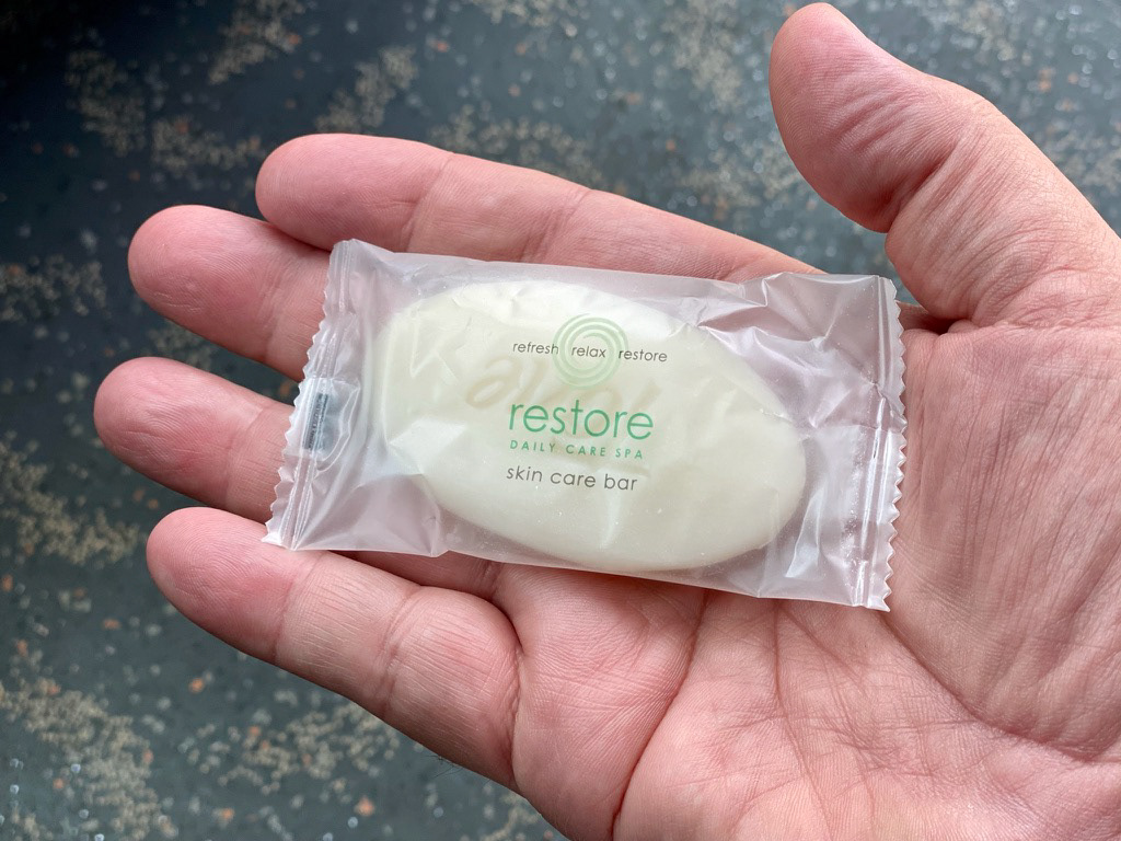 Soap, the precious commodity missing from our first day at Fairfield Inn