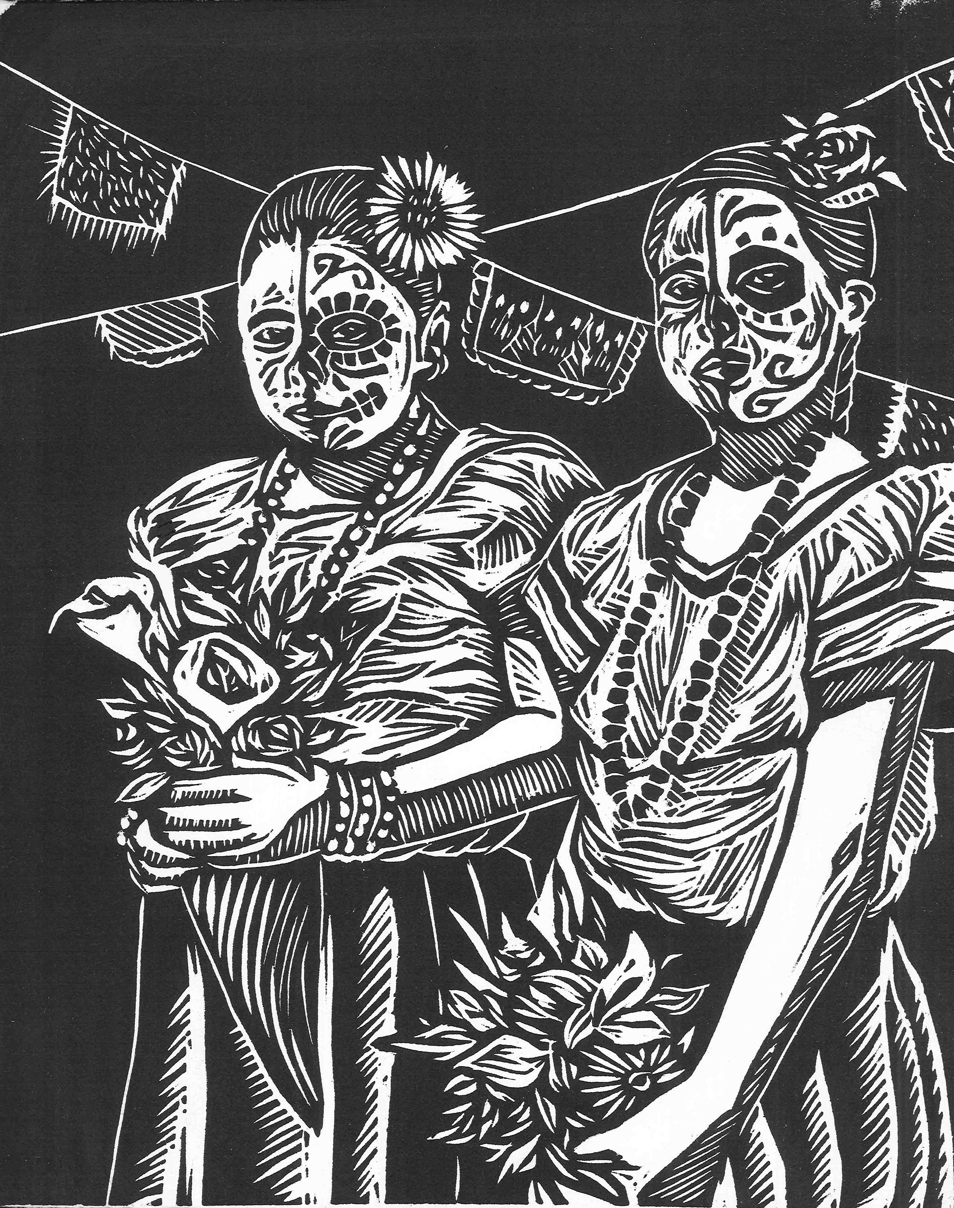 Ofrendas (Woodcut)