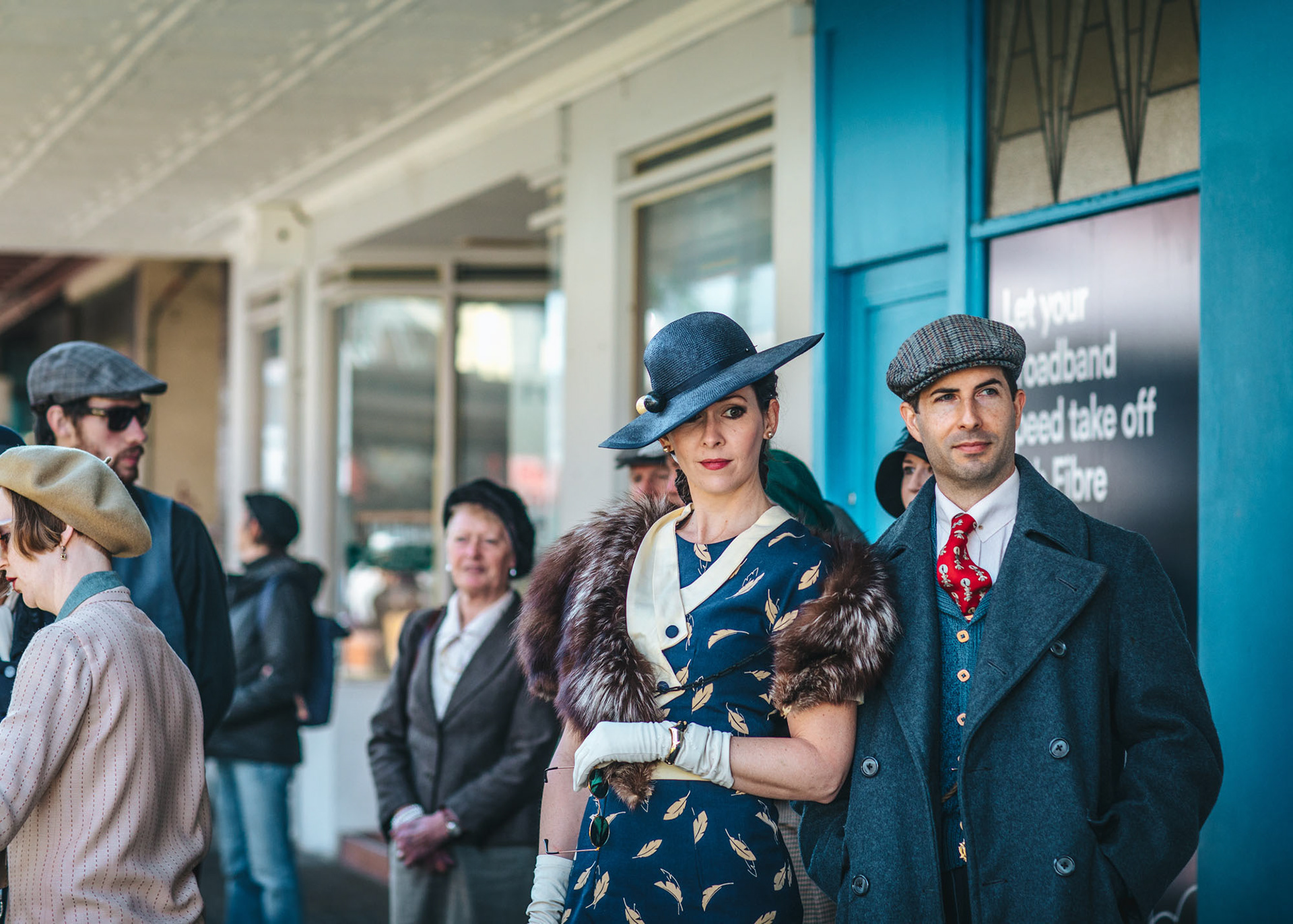 Winter Art Deco, the streets come alive with people dressed in authentic attire.