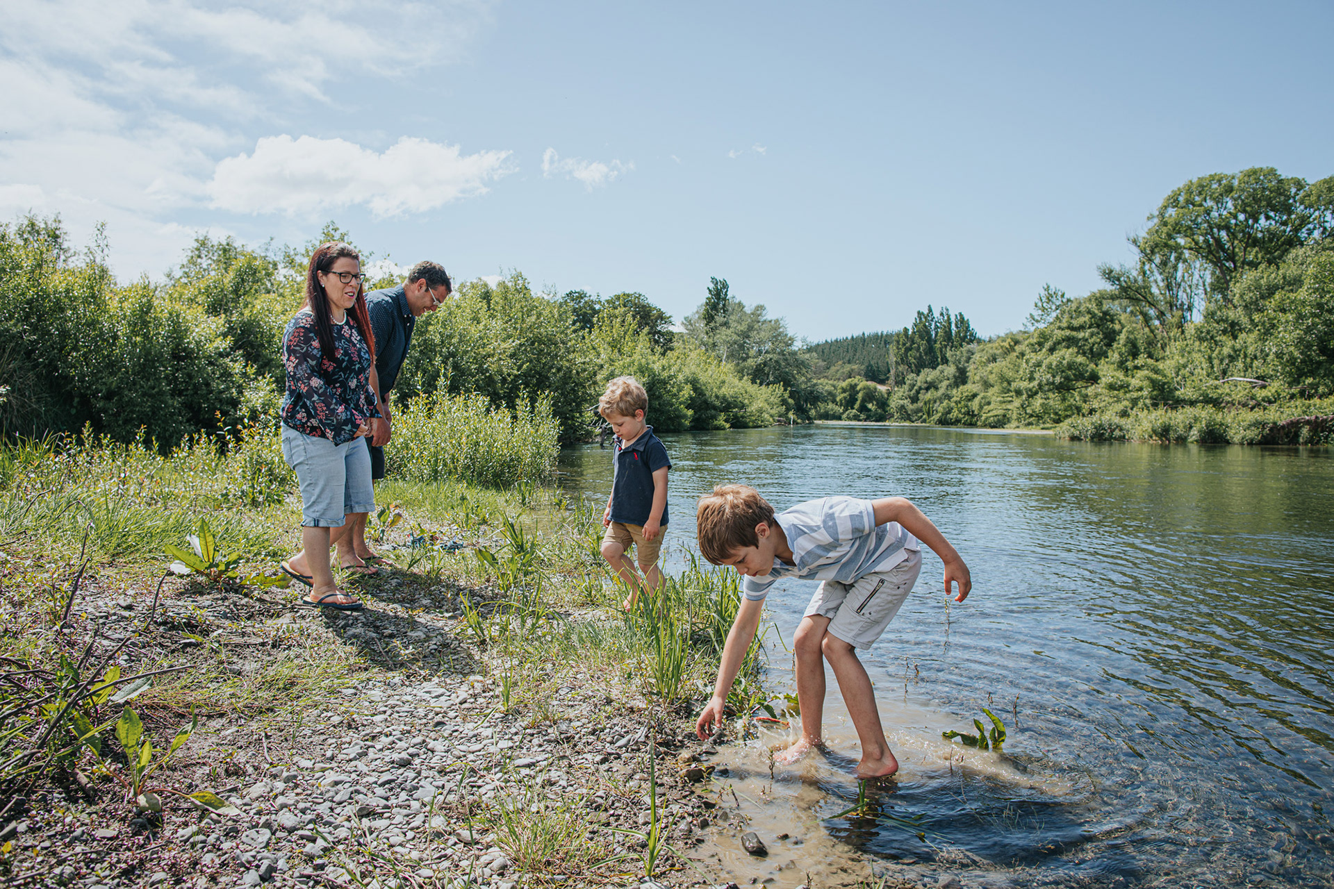 Central Hawke's Bay family enjoying the river