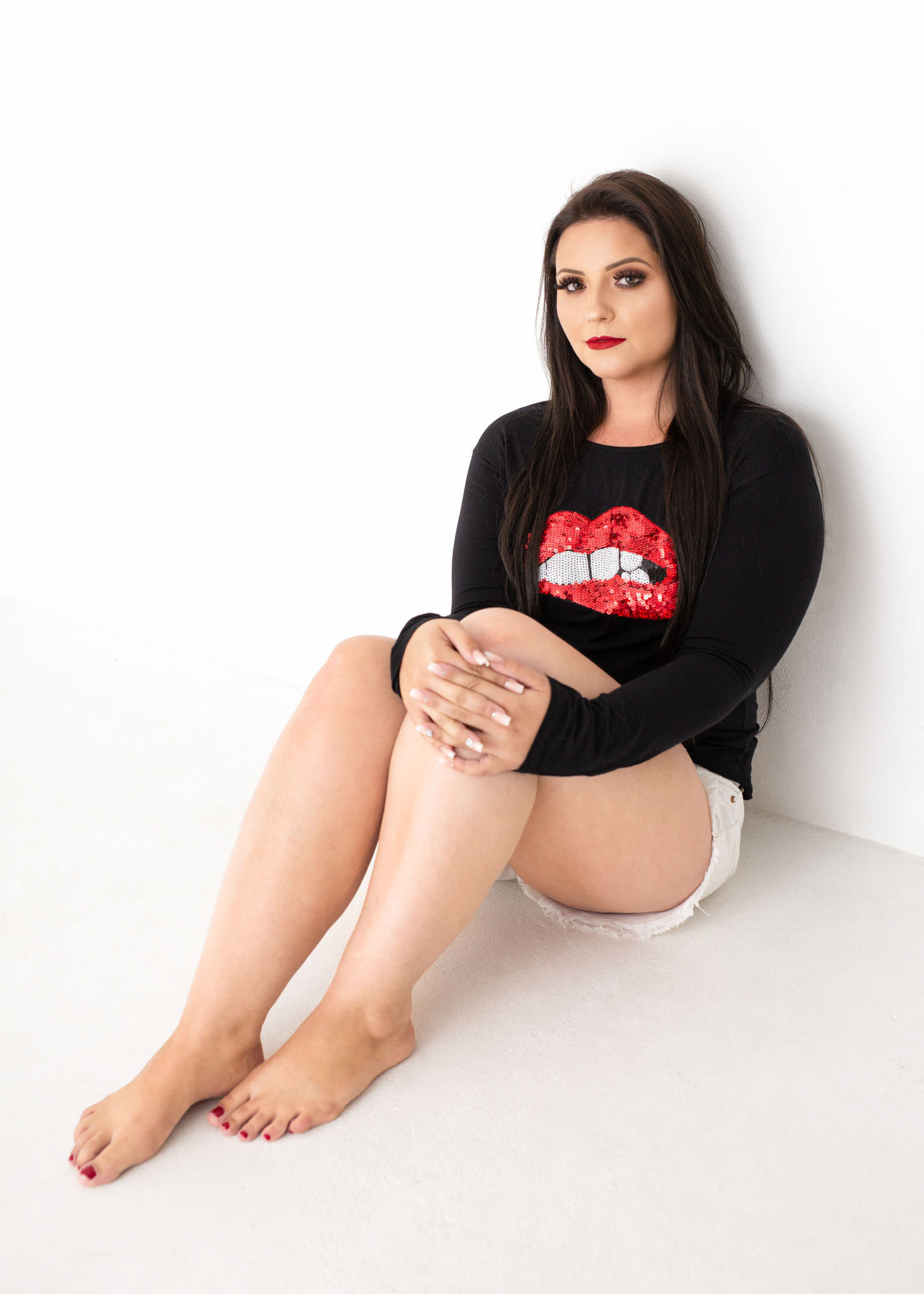 Ensaio feminino em estúdio, em Videira/SC