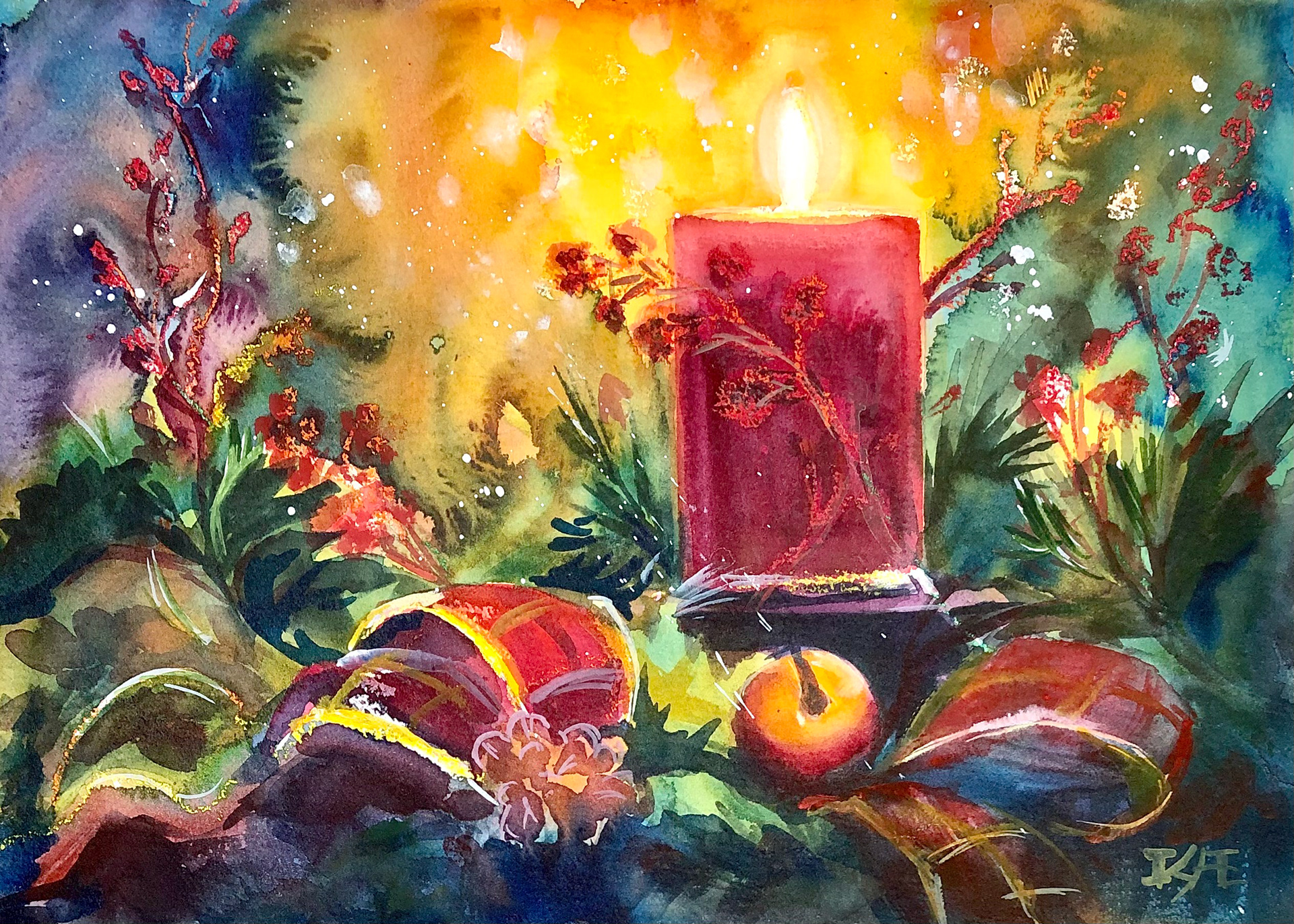 Bows and Bells 10x14 $45