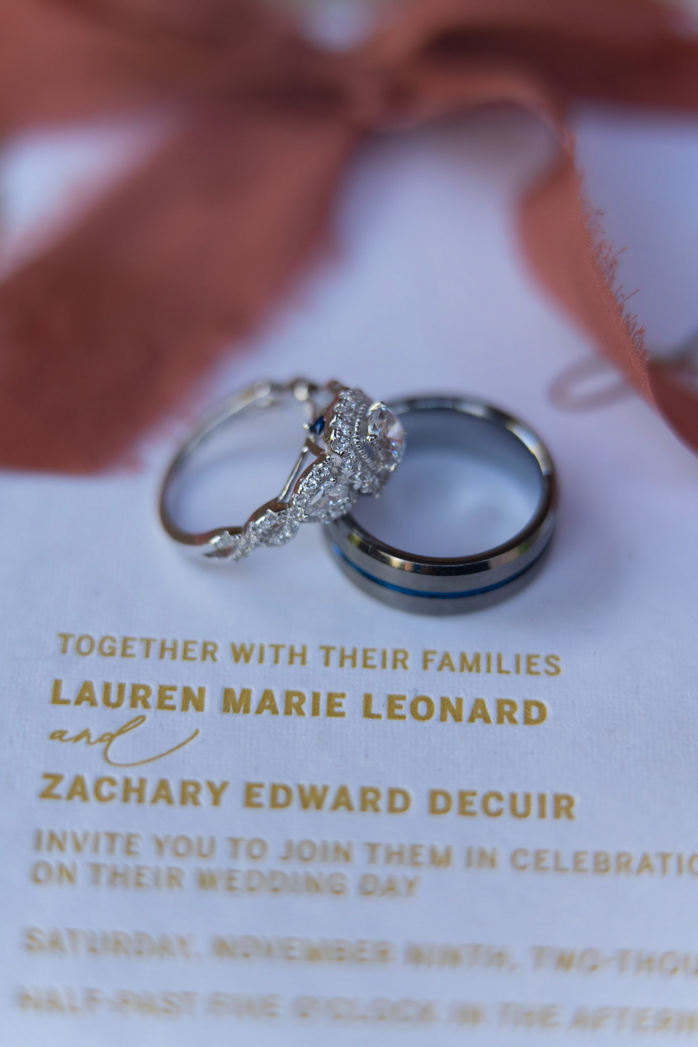 Wedding Rings on Wedding Invitations