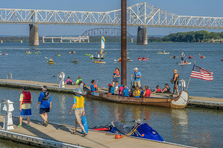 The paddlers.
