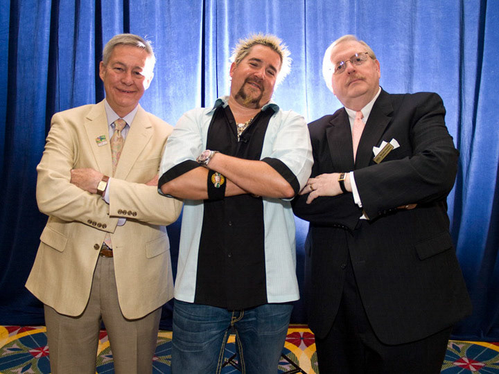 Home of the Innocents CEO Gordon Brown, Food Network Personality Guy Fieri, and Louisville Marriott Downtown GM Michael Howerton.