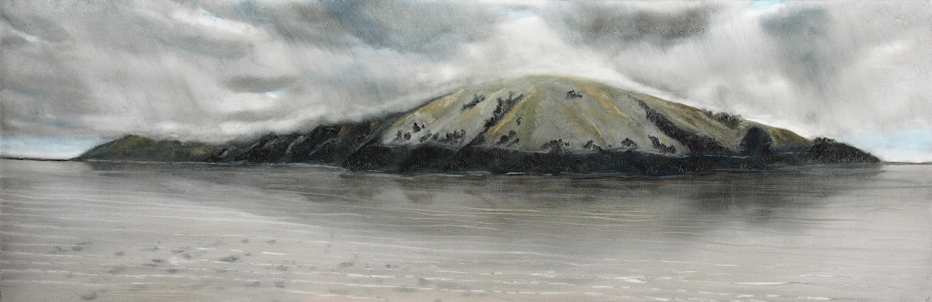 'Summer Storm on Pepin'. Oil on Canvas 1520x505mm