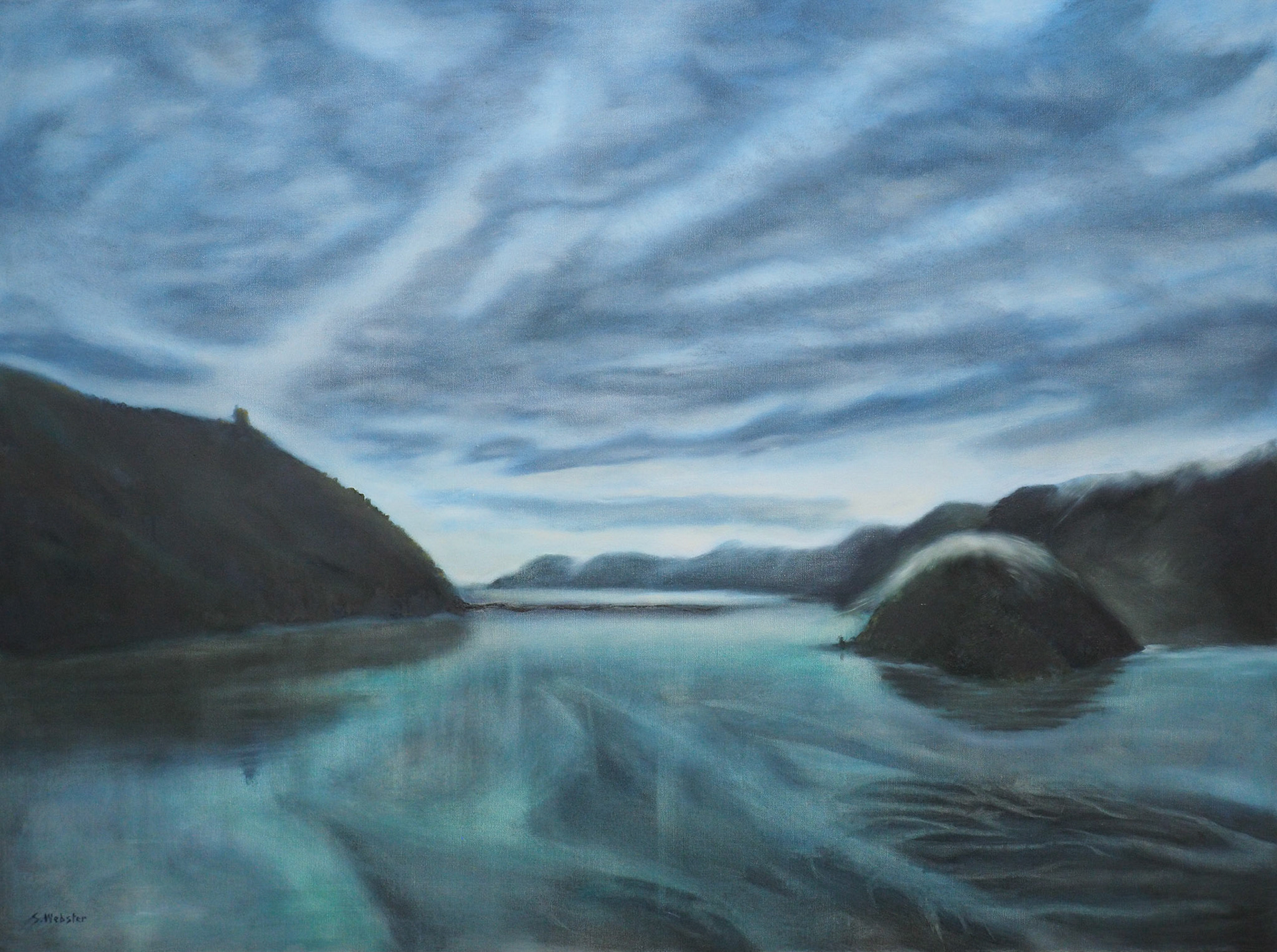 'Light on the Shallows'. Oil on Canvas 1225x910mm SOLD