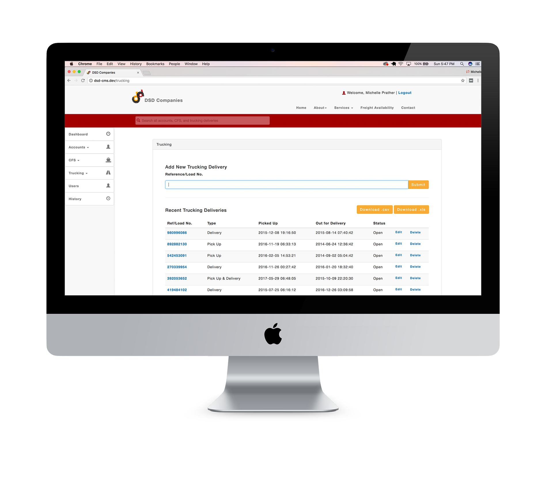 1. The user begins the process by entering the MAWB number, which serves as the UniqueID for each record.