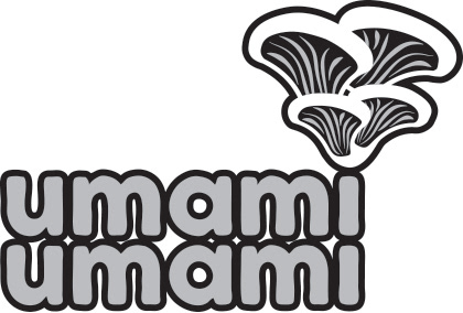 Monochrome logo design for fresh produce mushroom business.