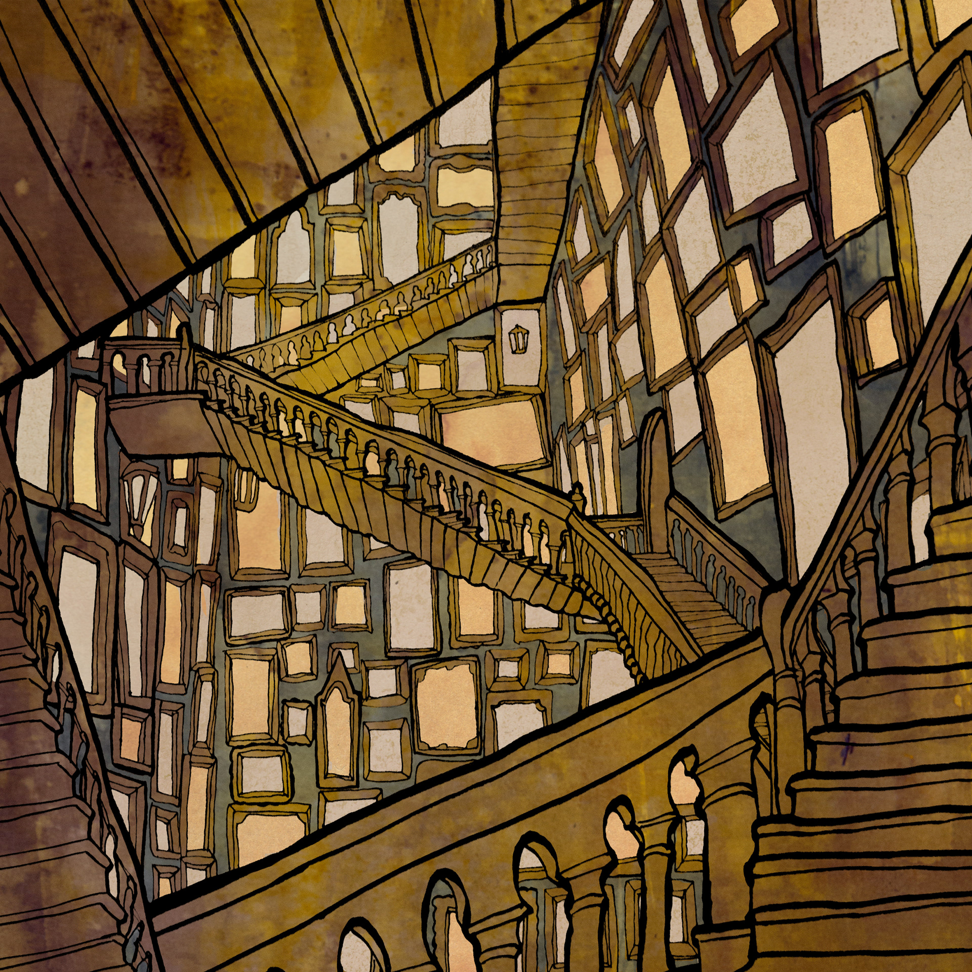 Grand staircase from Harry Potter by Eeva-Stiina Niemi