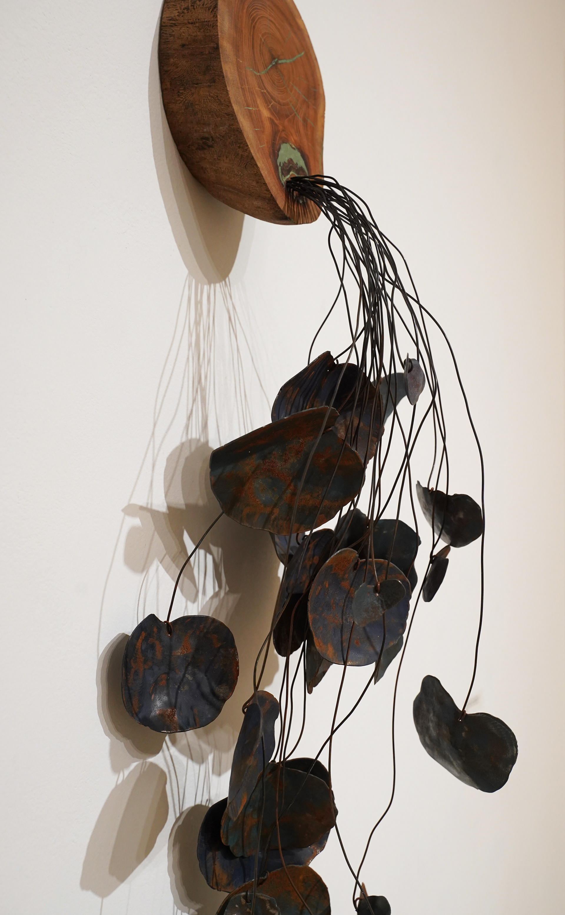 We will do like the Roots Do Wood, steel, spray paint, resin, alcohol ink 42” x 19” x 7” detail 4